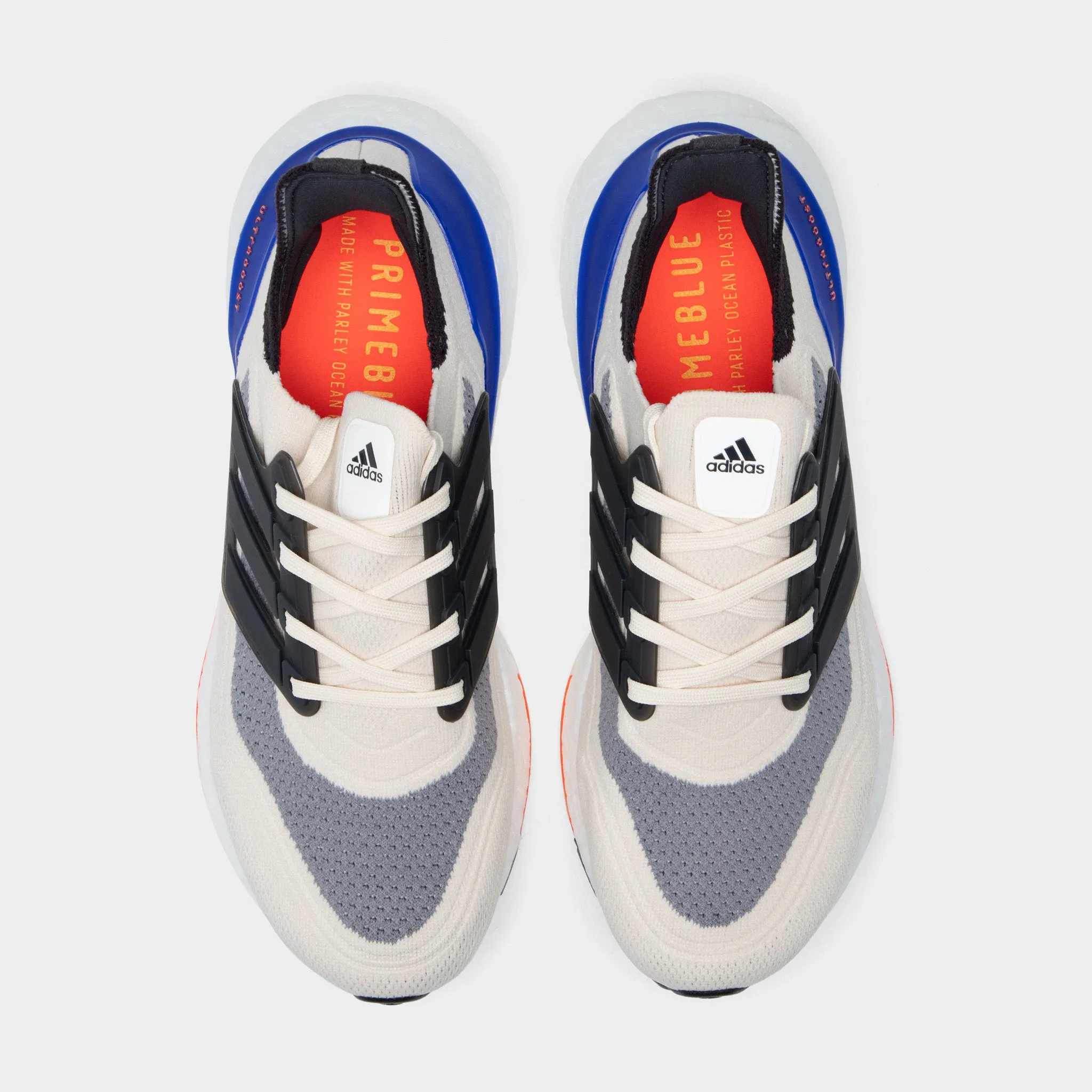 adidas Ultraboost 21 White / Carbon - Solar Red Grass Step Harbor Walk