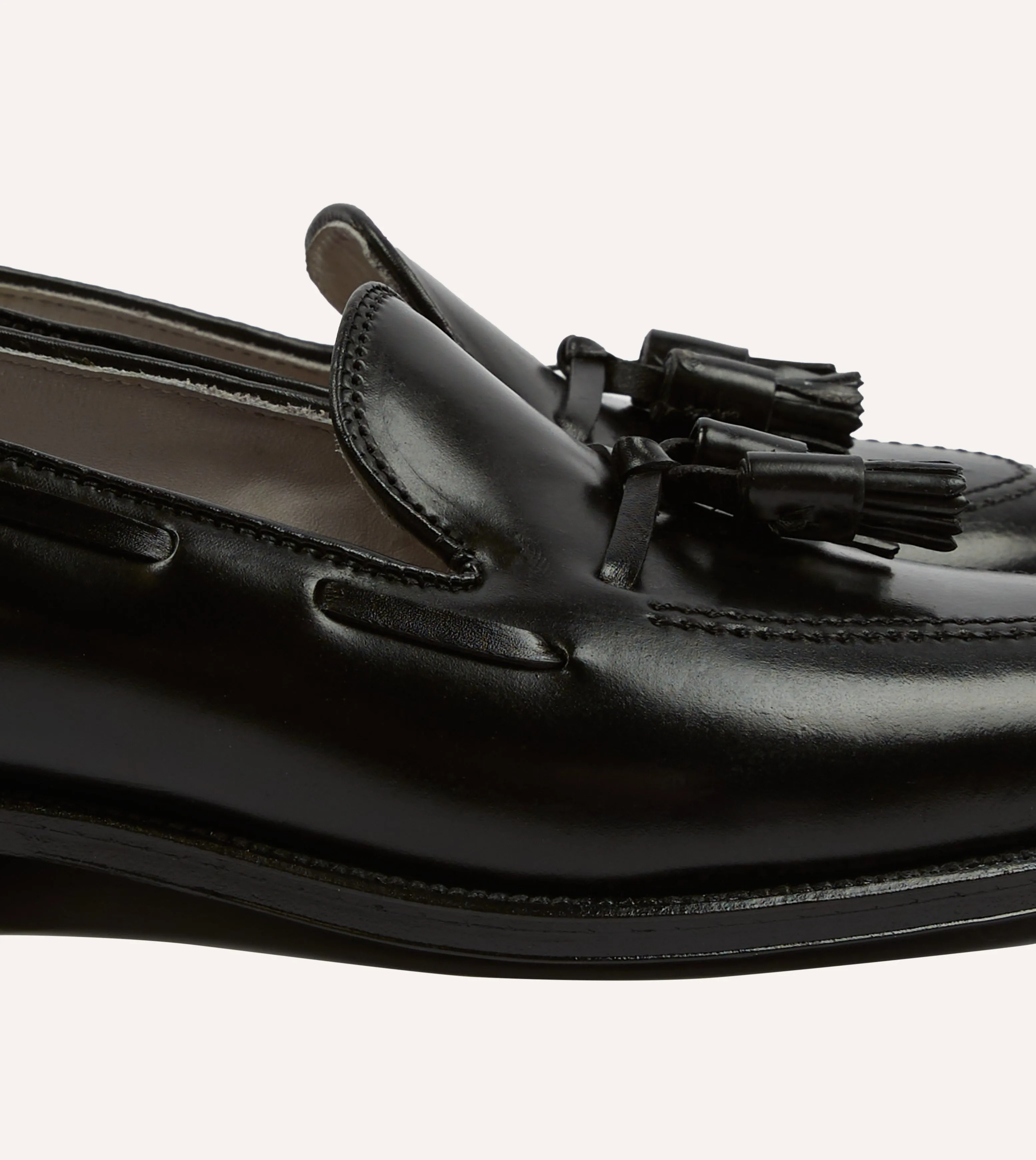 Alden Black Cordovan Tassel Loafer Designer Runway Canvas Material