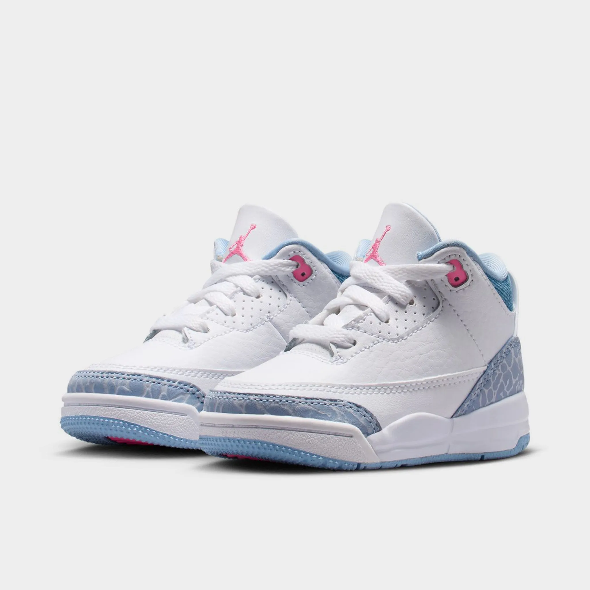 Jordan 3 Retro TD White / Pink Glow - Cobalt Bliss Beauty Walk