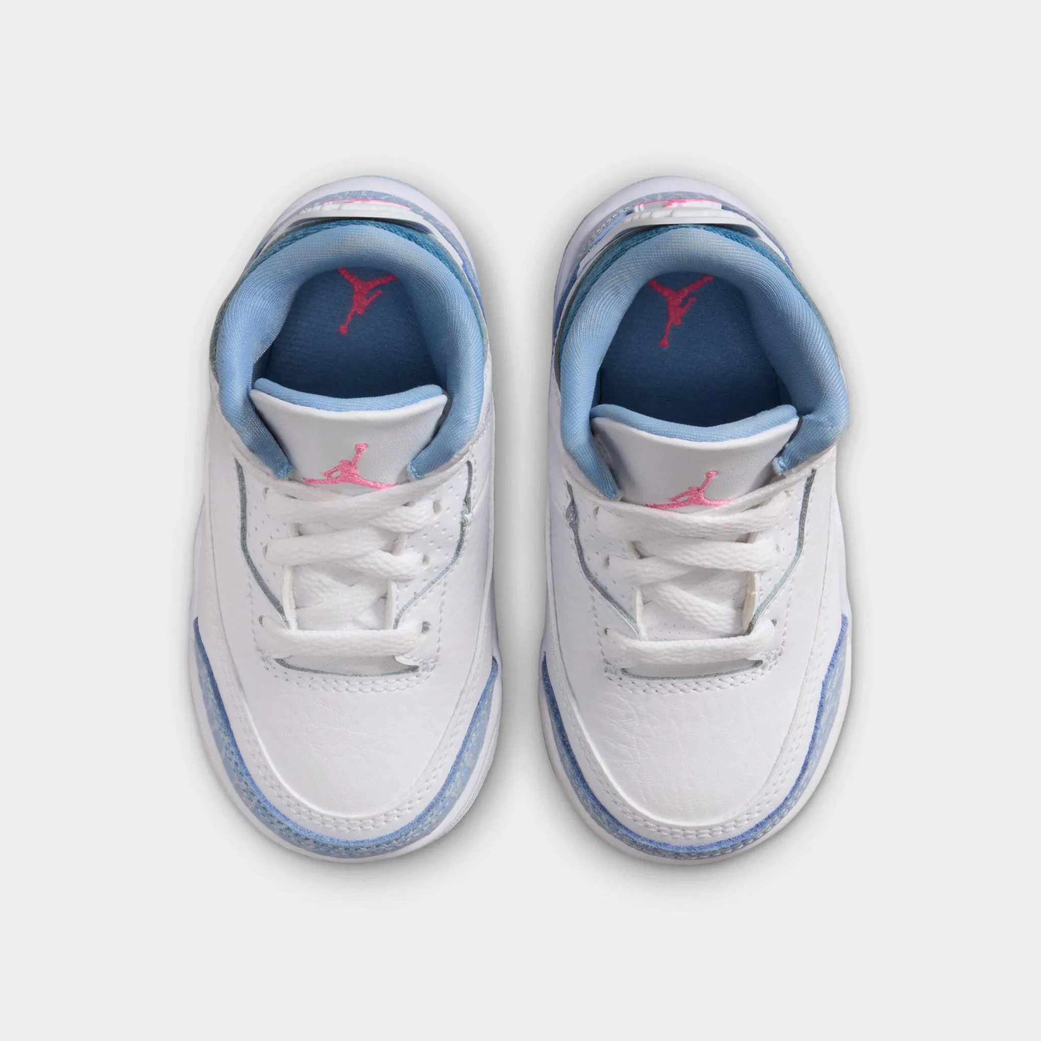 Jordan 3 Retro TD White / Pink Glow - Cobalt Bliss Shockproof Heel