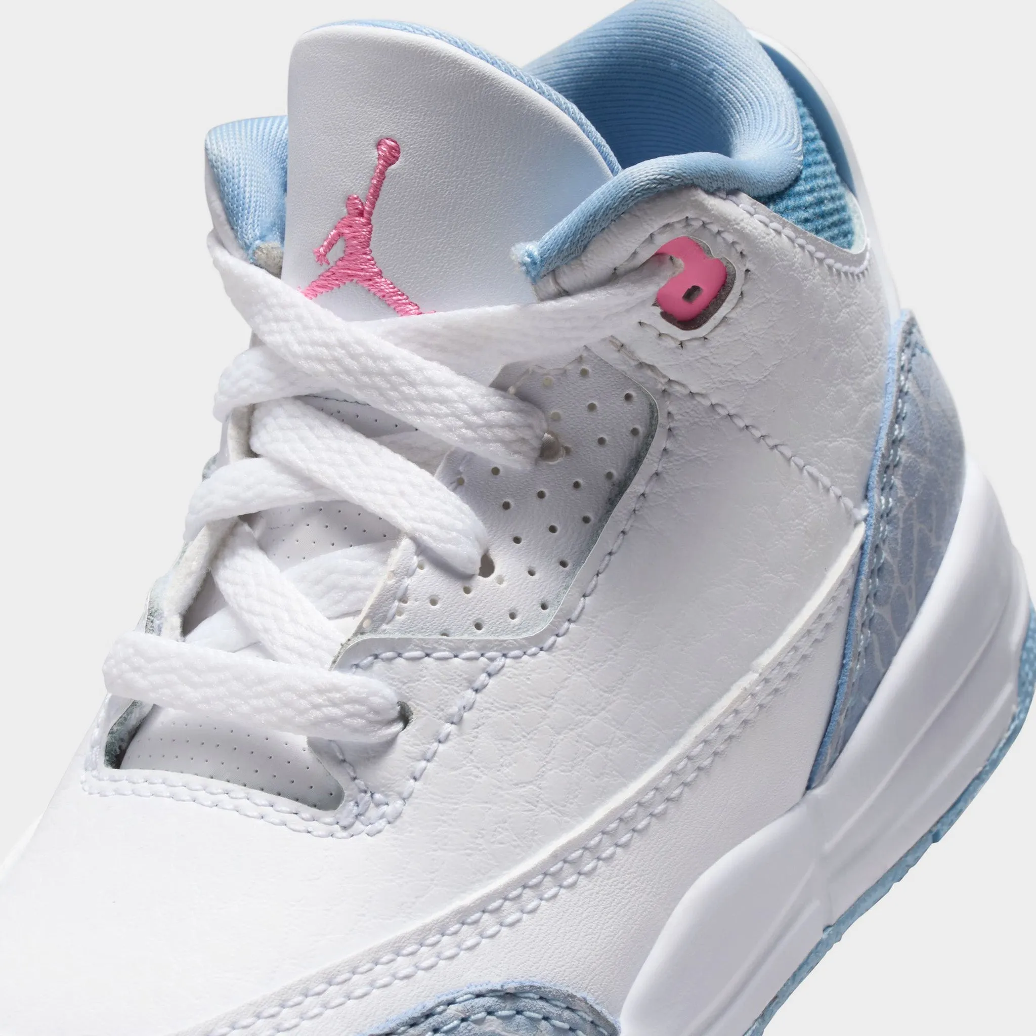 Jordan 3 Retro TD White / Pink Glow - Cobalt Bliss Fiber Mix Sport Edge