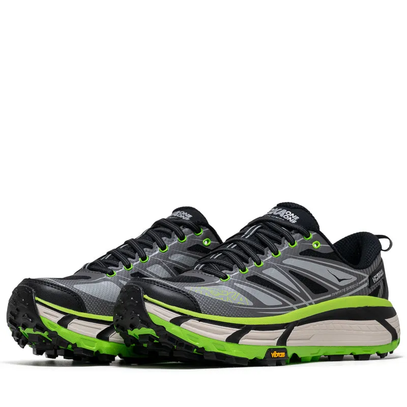 Thermoplastic Reinforcement Performance Driven Hoka U Mafate Speed 2 - Black/Electric Green