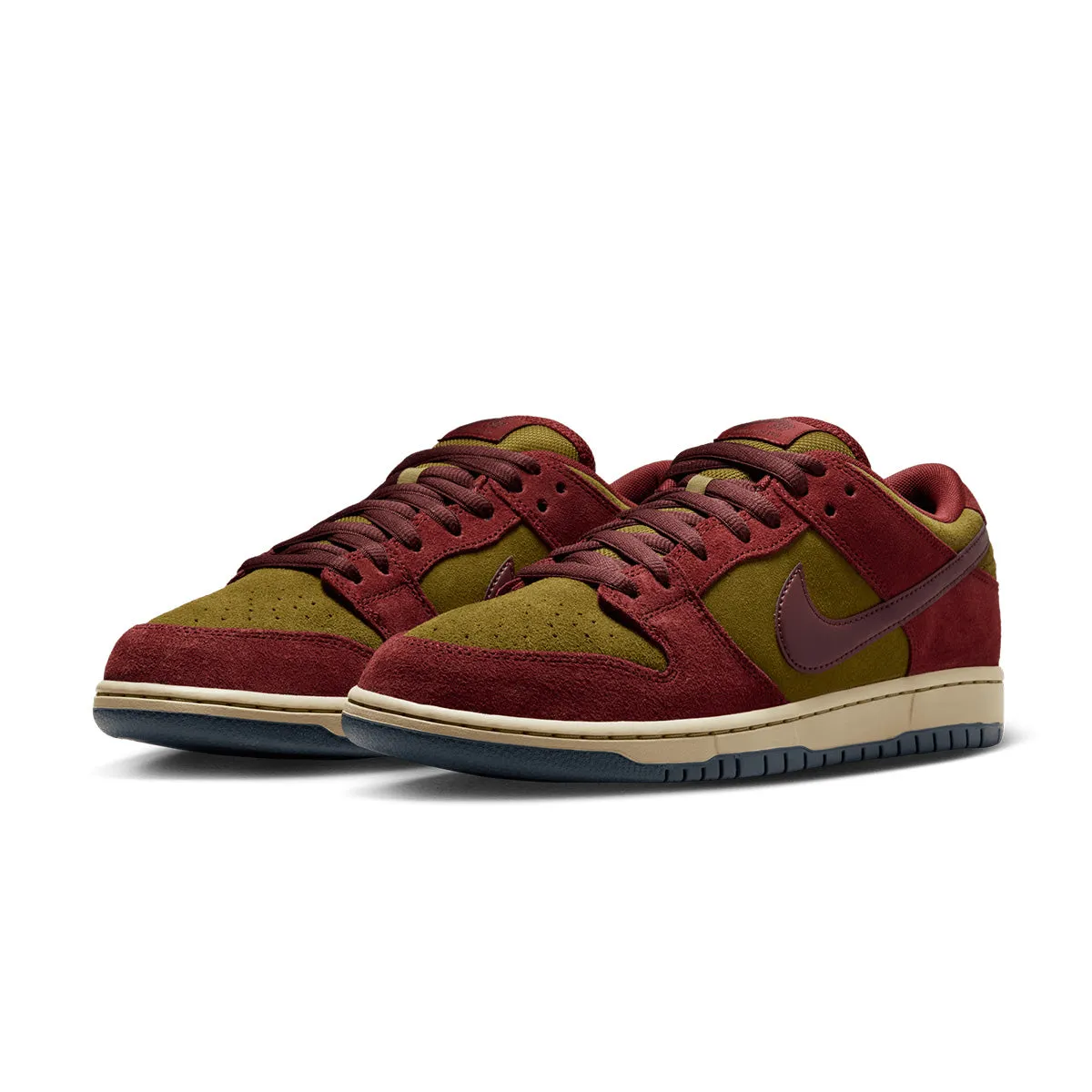 SB Dunk Low Pro 'Dark Team Red Olive Flak' Star Edge Bright Neon