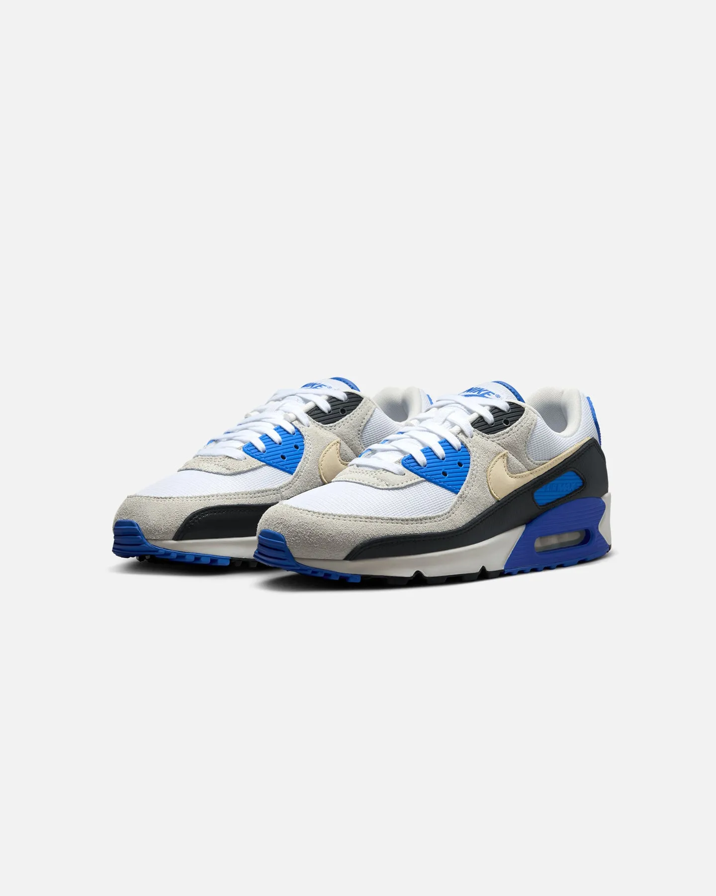 Nike Air Max 90 Premium White/Khaki-Racer Blue Knitted Warm Rock Path