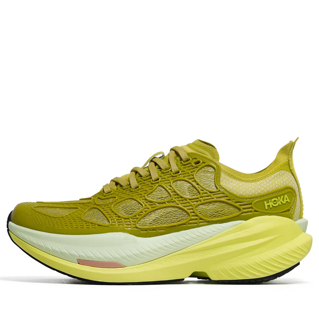 Breathable Fit Torsion Response Unit Hoka Mach X Caged - Pea Green/Hoka Citrus