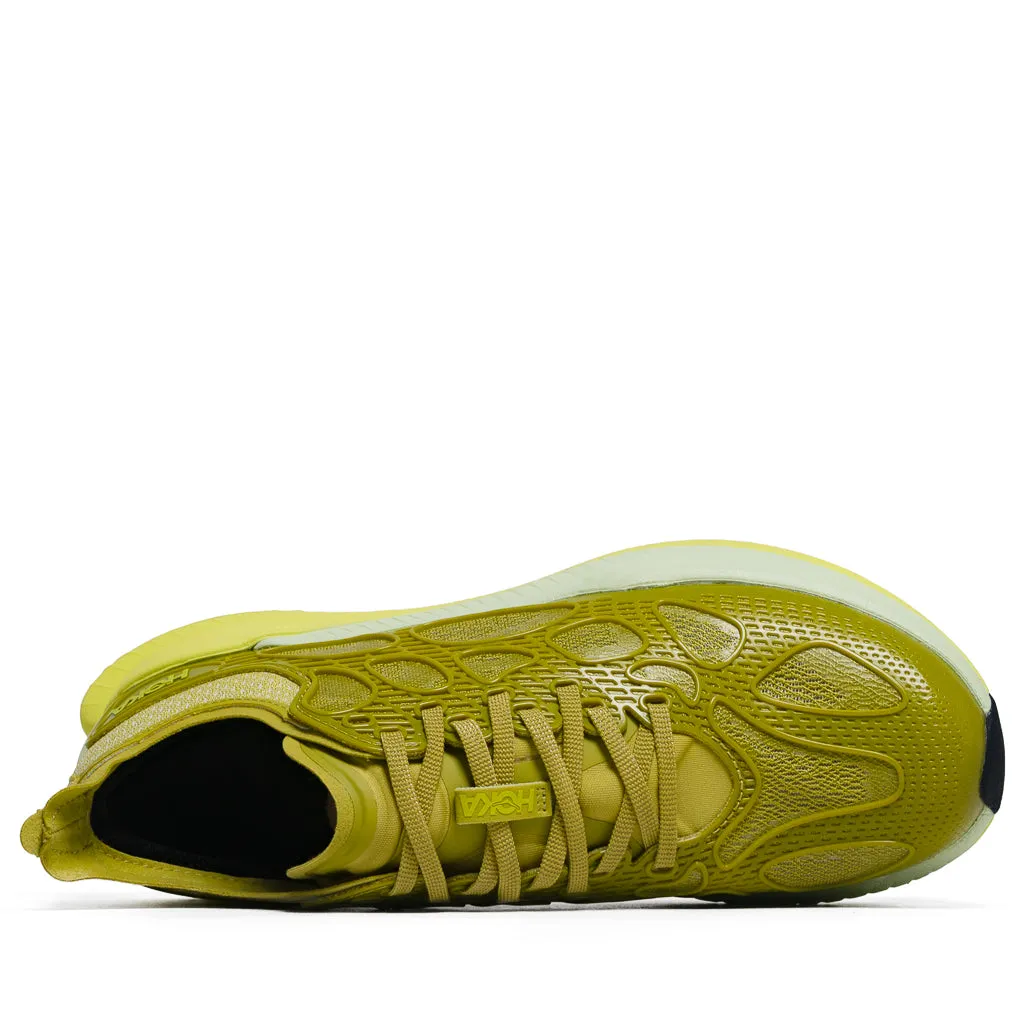 breathable panels Hoka Mach X Caged - Pea Green/Hoka Citrus