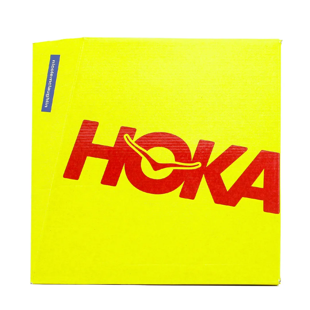 Hoka One One Men x Nicole McLaughlin Mafate Three2 White Neon Yellow Core 1153931-WNN thigh - high running gear