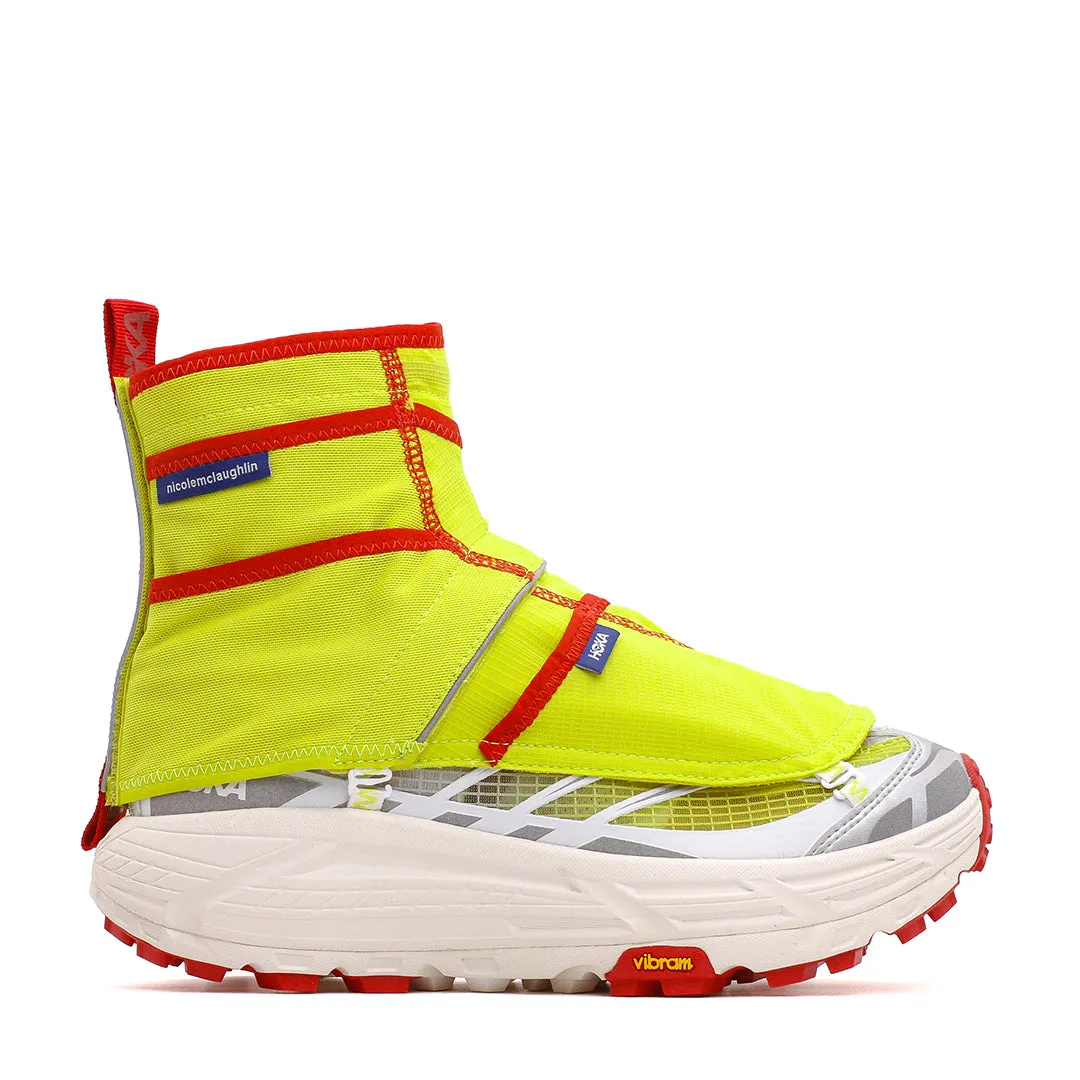 coastal - climate shoes Light - colored Hoka One One Men x Nicole McLaughlin Mafate Three2 White Neon Yellow Core 1153931-WNN
