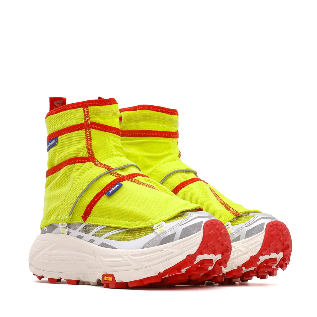 aluminum - reinforced shoes Hoka One One Men x Nicole McLaughlin Mafate Three2 White Neon Yellow Core 1153931-WNN