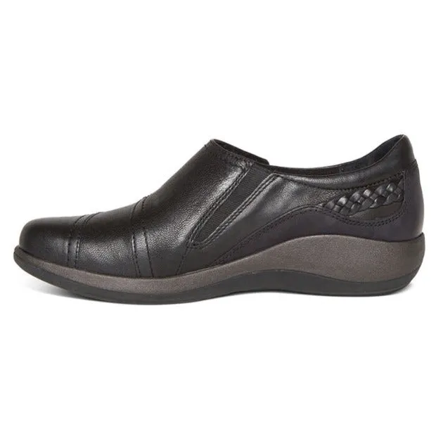 Minimalist Style Kick Back Womens Aetrex Karina Monk Strap Black