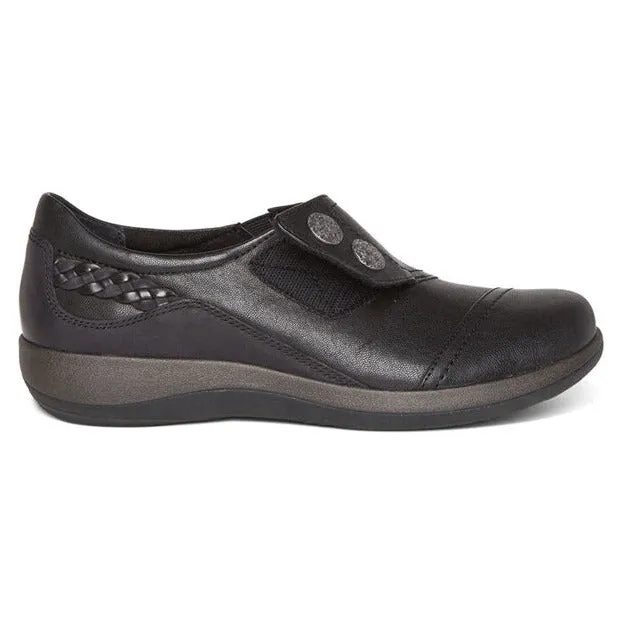 Beach Jog Winter Ready Womens Aetrex Karina Monk Strap Black