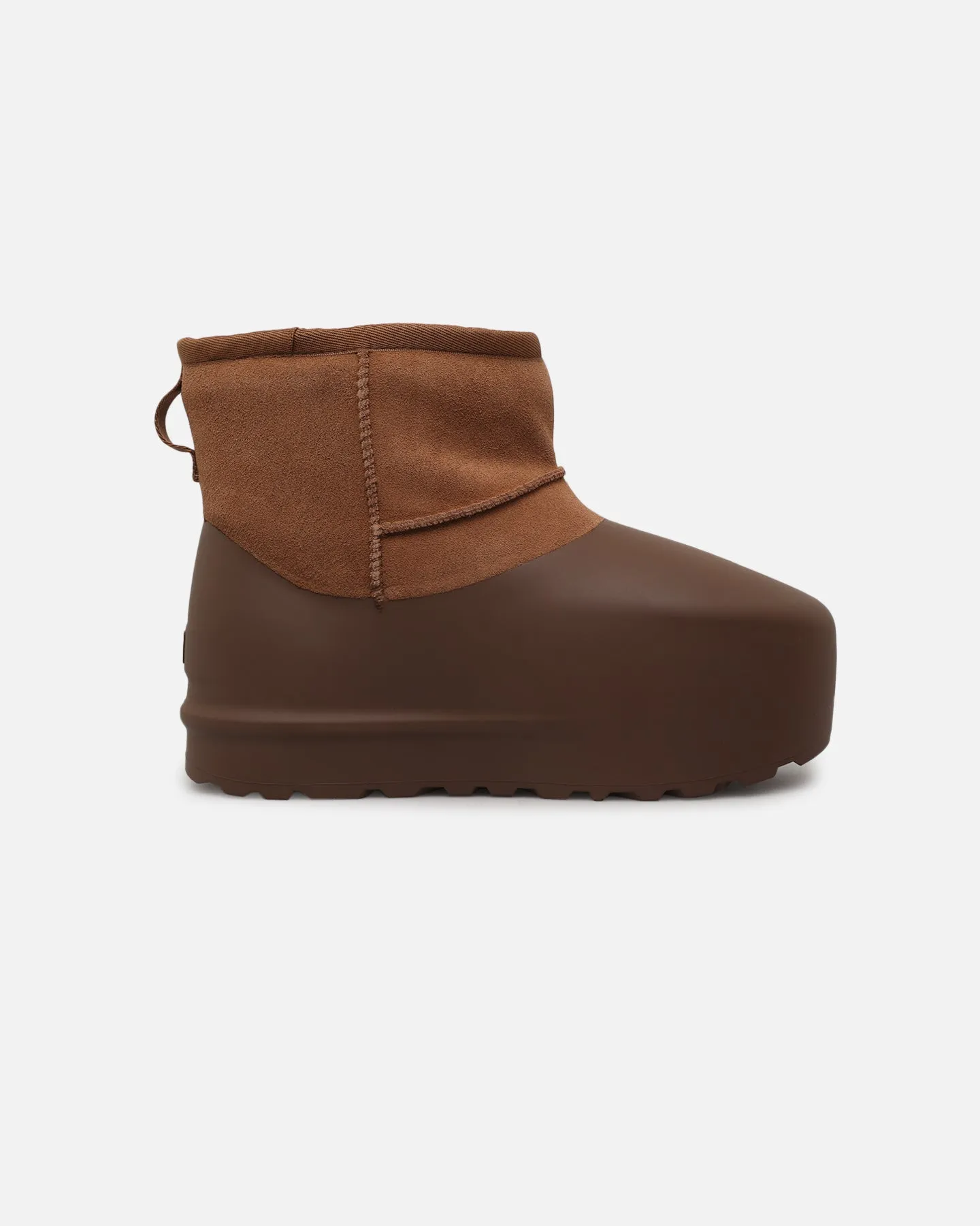 Classy stability Model Ugg Boots Classic Mini Pumped Molded Chestnut