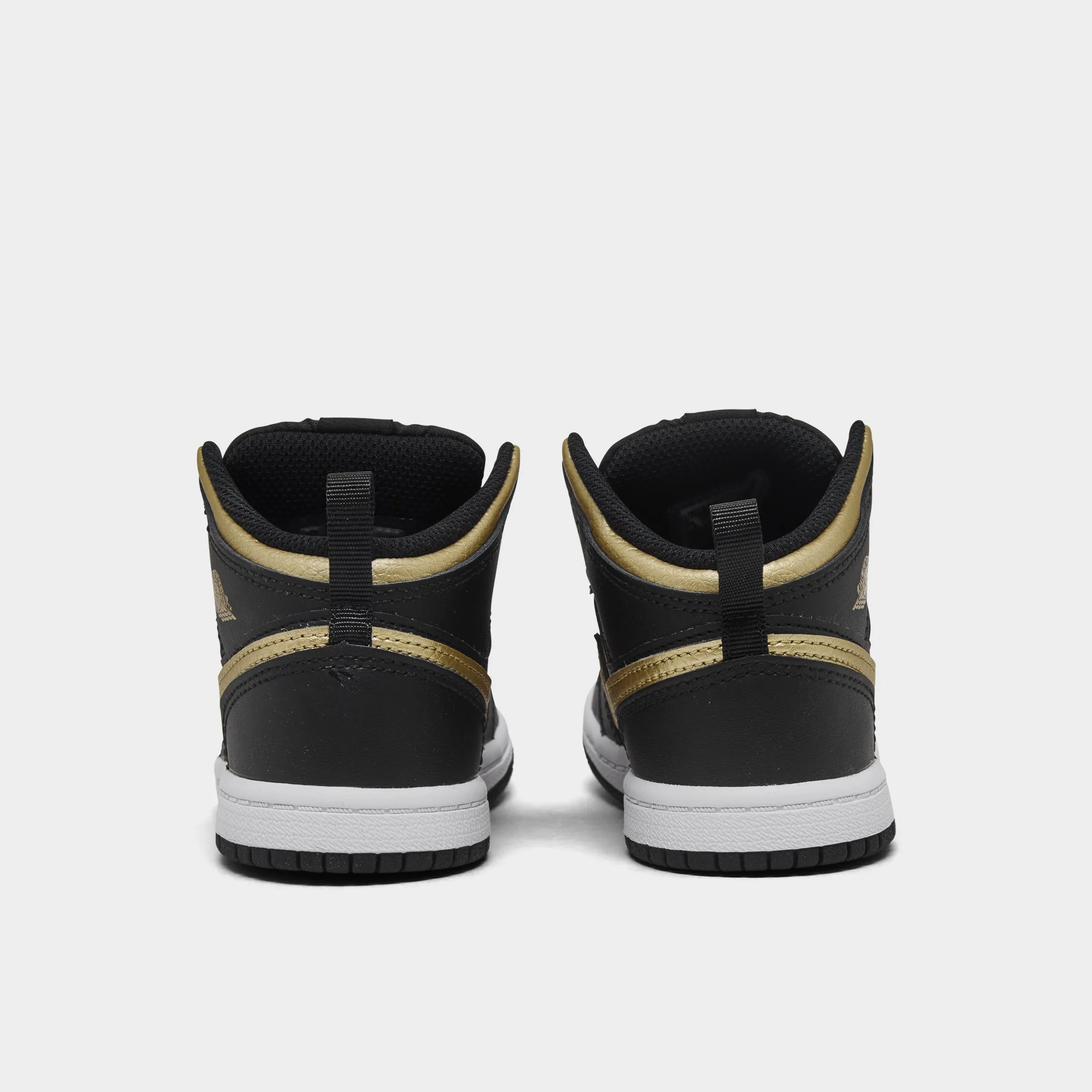 All Day Long Jordan 1 Mid TD Black / Metallic Gold - White