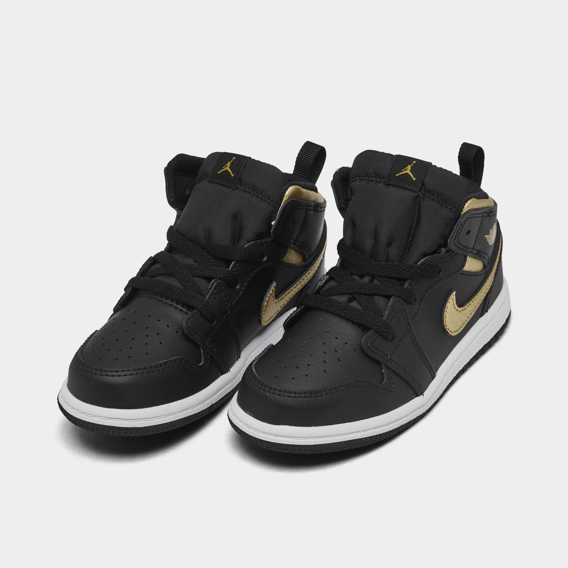 Soft Neutral Jordan 1 Mid TD Black / Metallic Gold - White