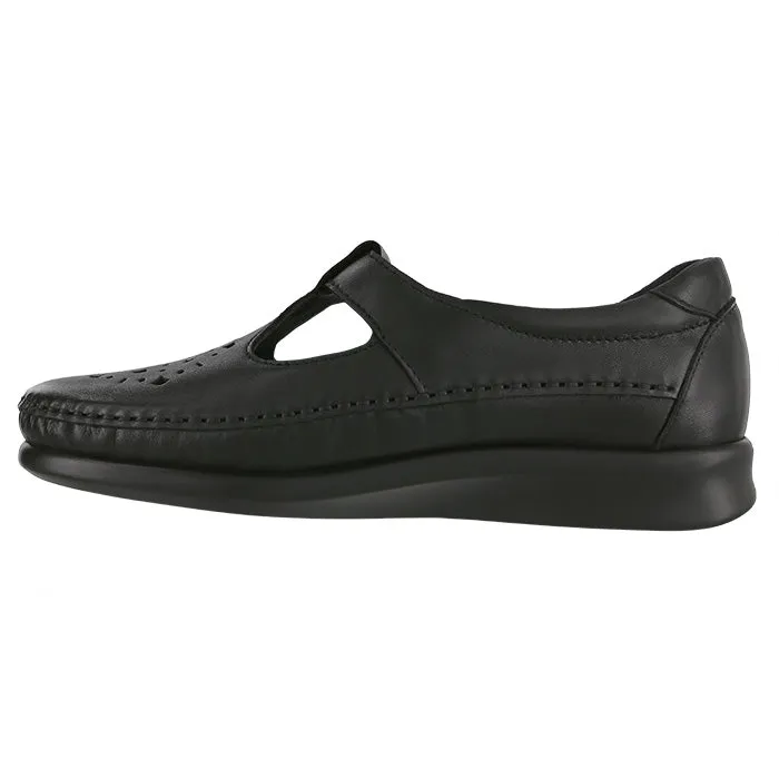 Womens SAS Willow Slip On Loafer Black Smooth Smooth Fit