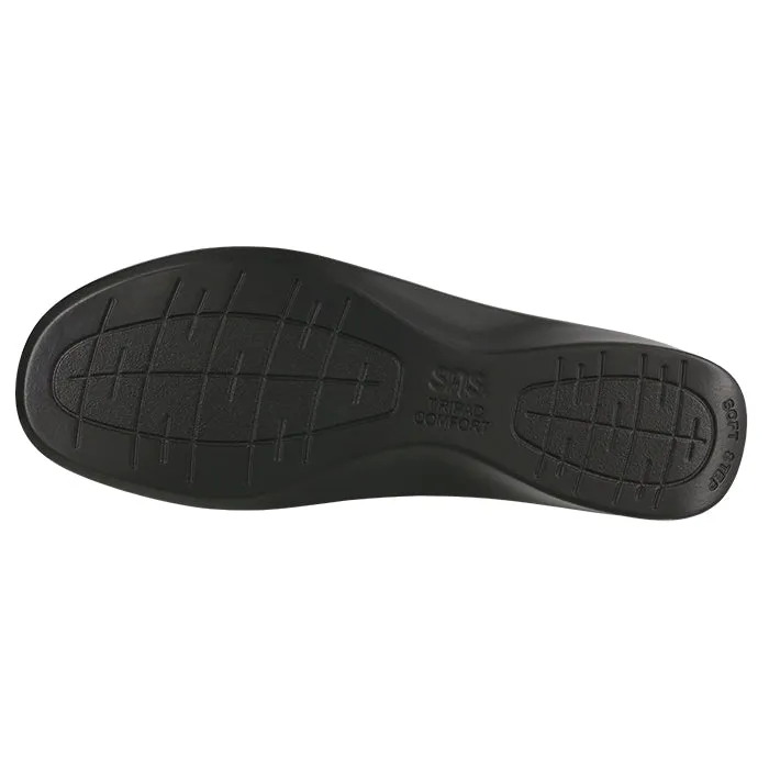 Wild Jog Womens SAS Willow Slip On Loafer Black Smooth