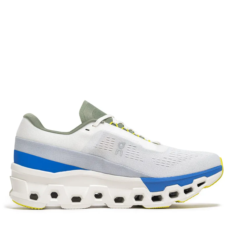 Women's DISTANCE x On Cloudmonster 2 - White/Lapis Tread Pattern Glam stability