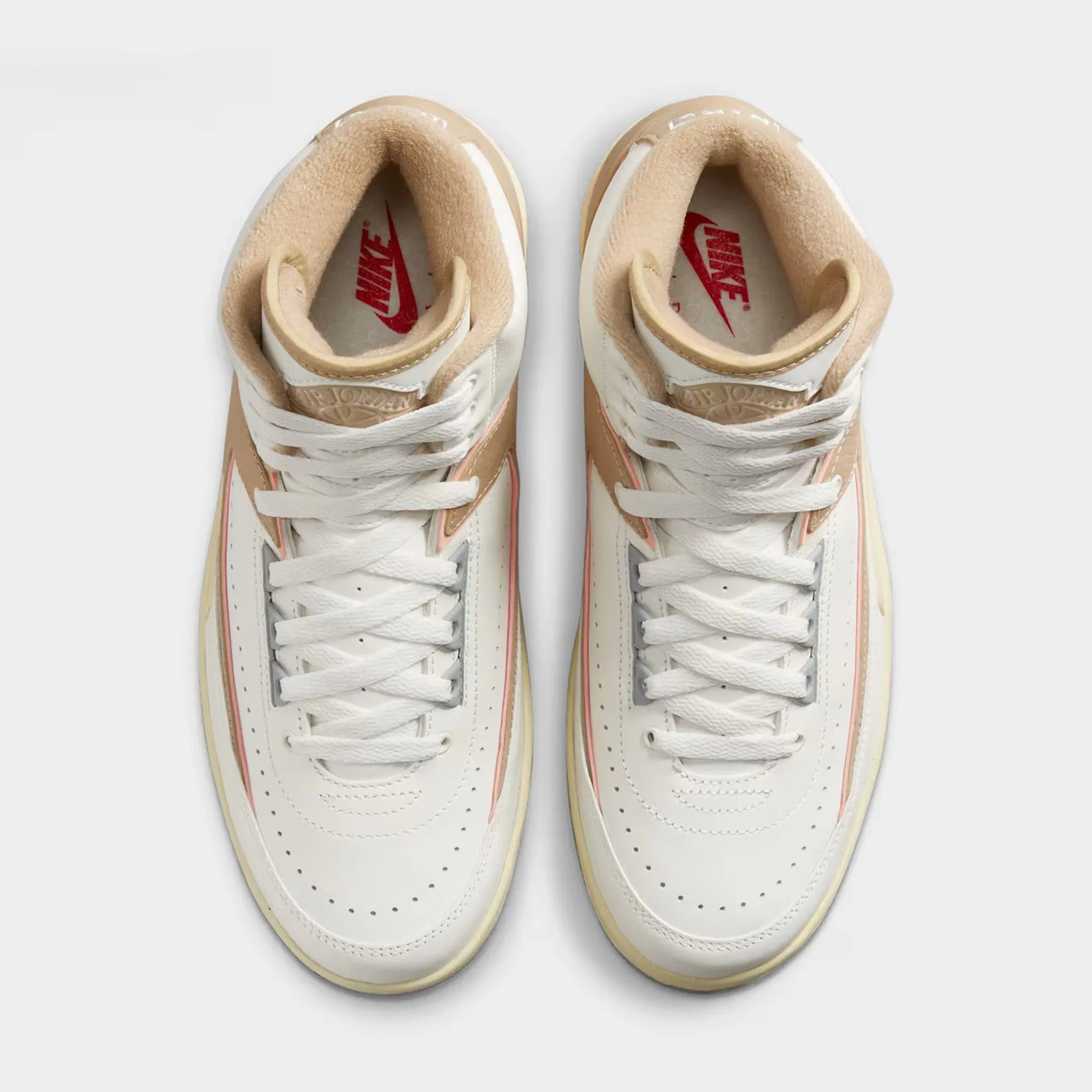 Jordan Women's 2 Retro Sail / Desert - Sunset Haze High Quality Couple Pair