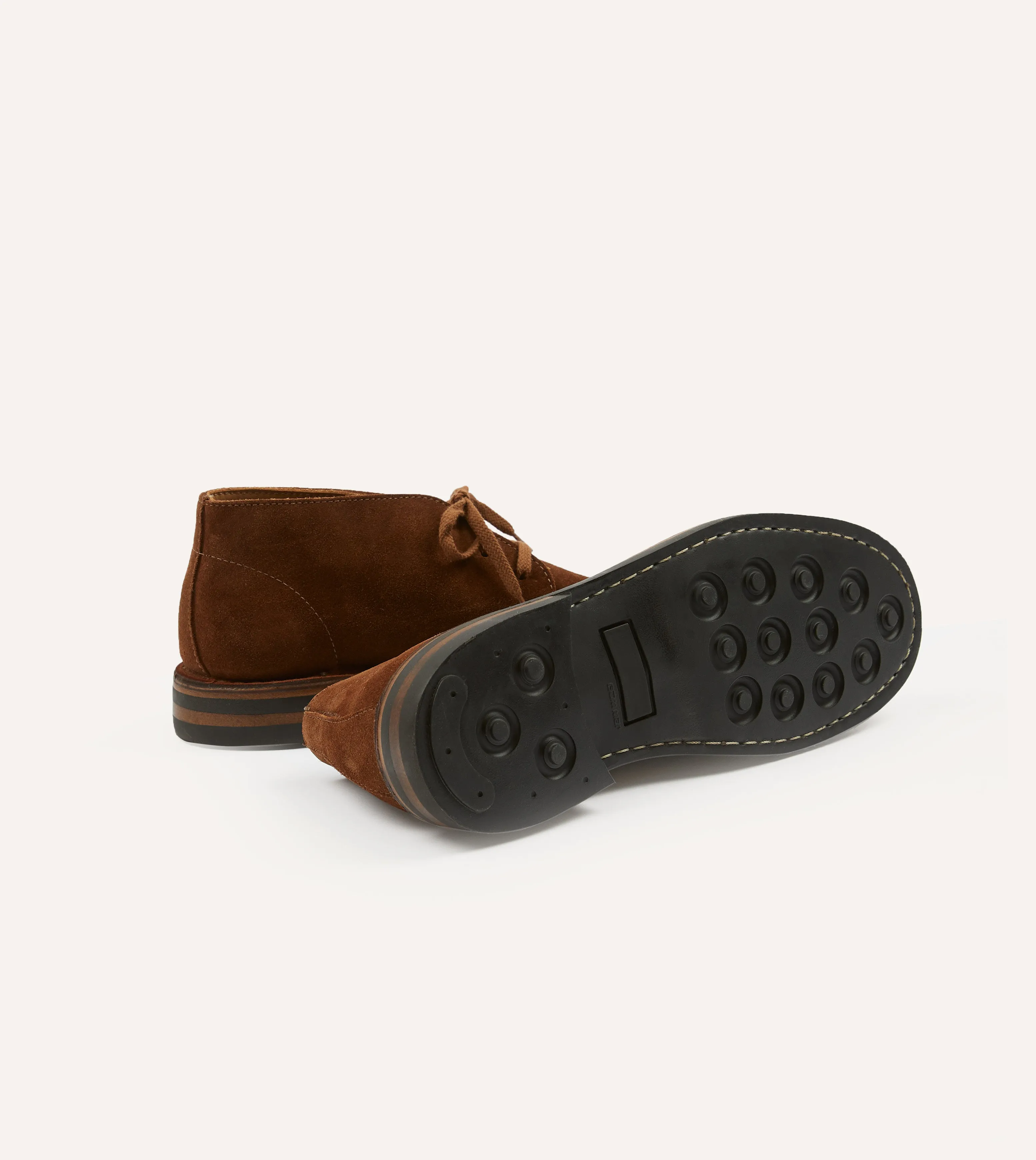 Crosby Moc-Toe Chukka Boot Light Brown Roughout Suede with Rubber Sole Soft Flex Always Fit