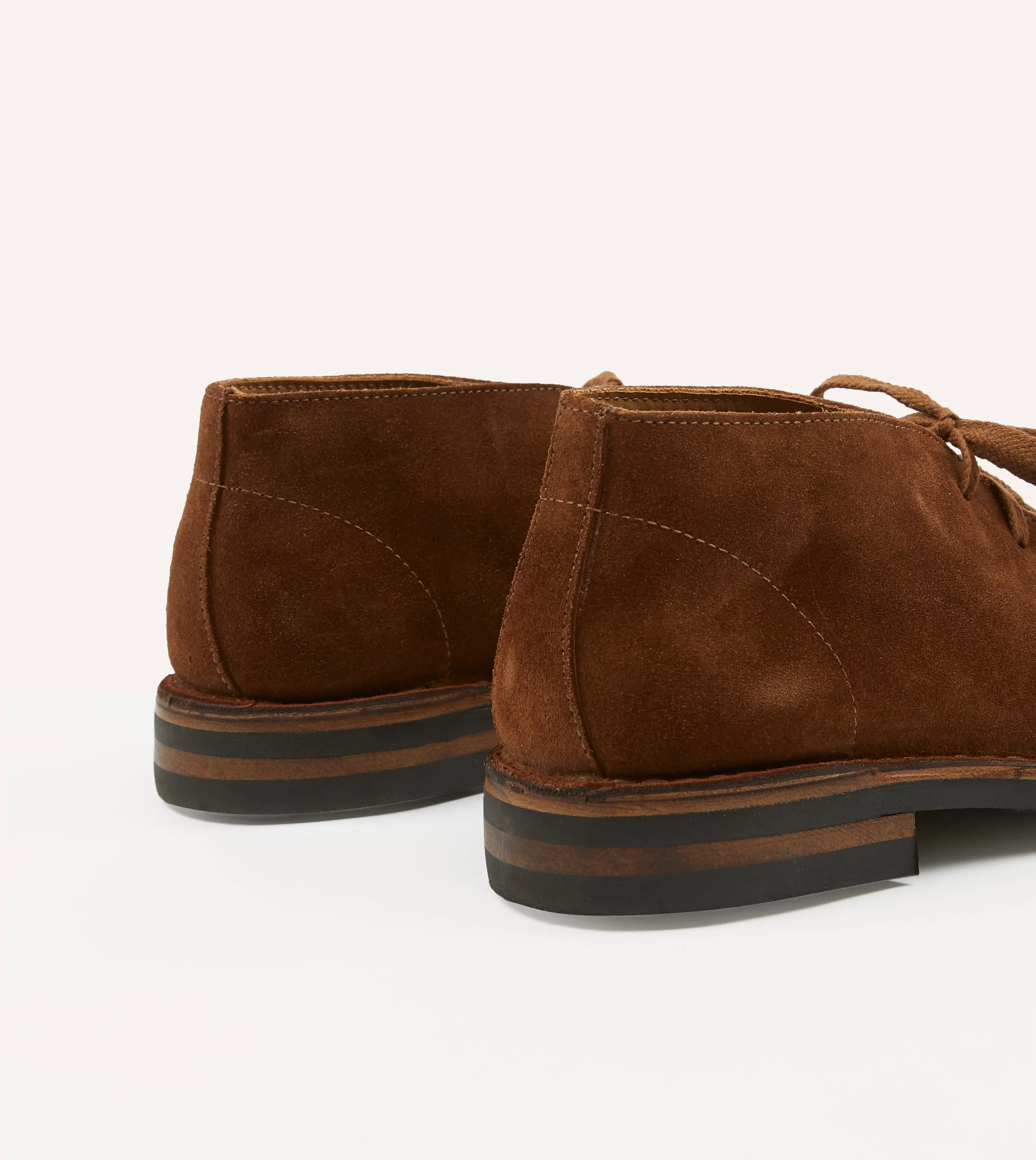 Crosby Moc-Toe Chukka Boot Light Brown Roughout Suede with Rubber Sole Fine Dining