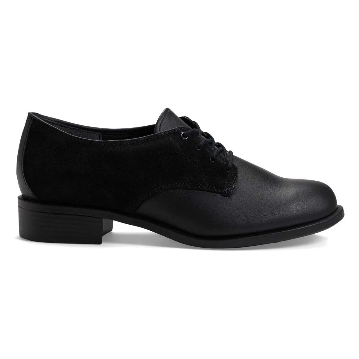 S A S Women's Annex Black Caviar Suede Calm Step