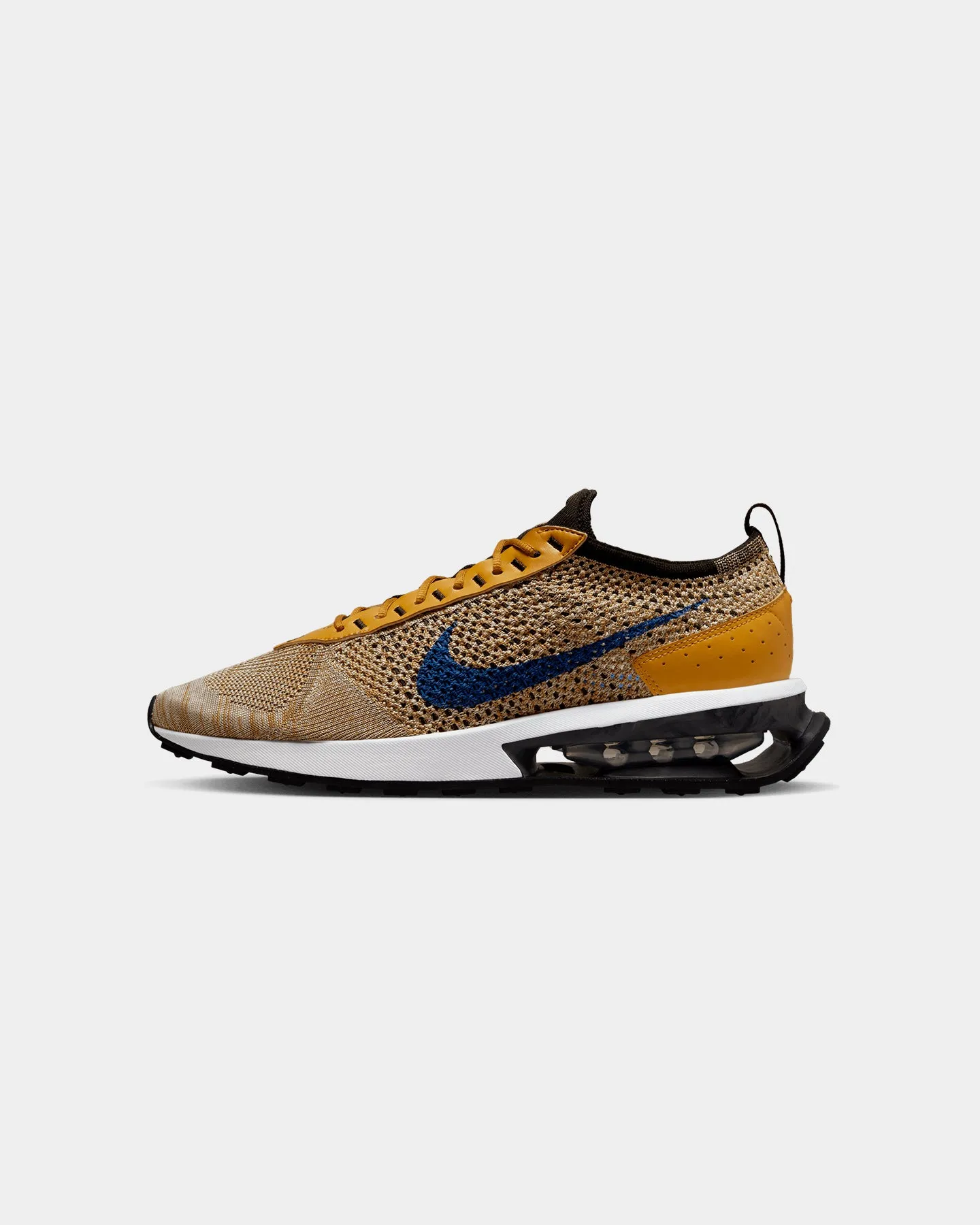 Ventilation holes Nike Air Max Flyknit Racer Next Nature Elemental Gold/Hyper Royal-Gold Suede