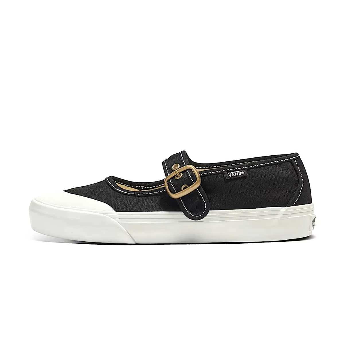indoor shoes seniors' comfort Mary Jane 'Black True White'