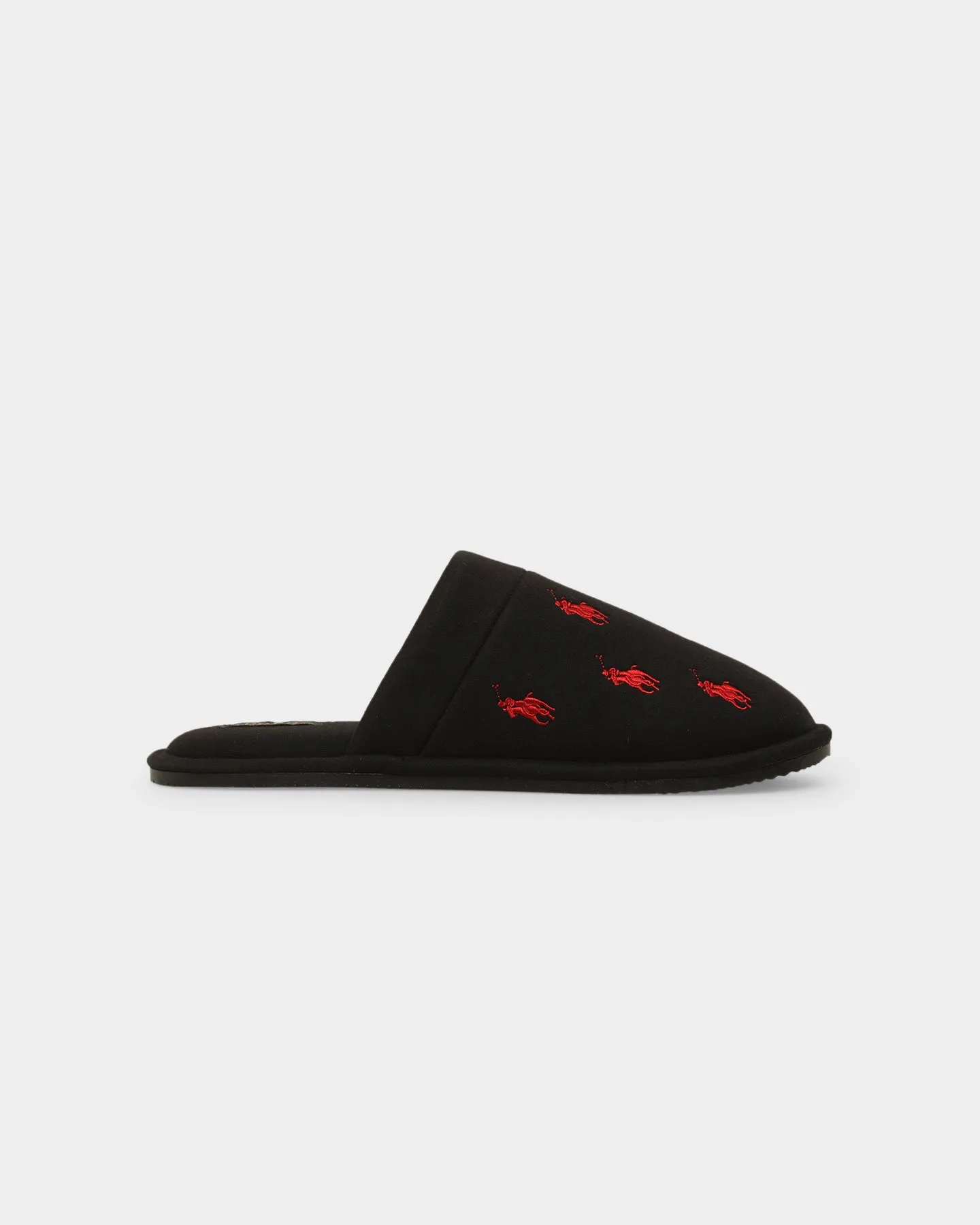 Polo Ralph Lauren Klarence Repeat PP Slippers Black Street Cool Arch Fit