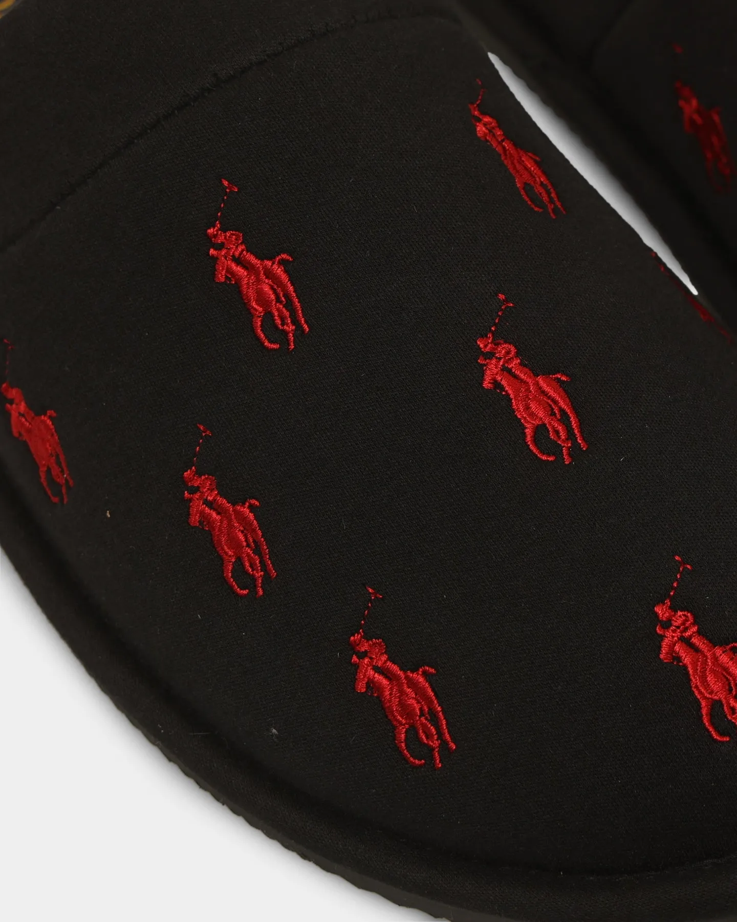 Durable outsole Nature Walk Polo Ralph Lauren Klarence Repeat PP Slippers Black