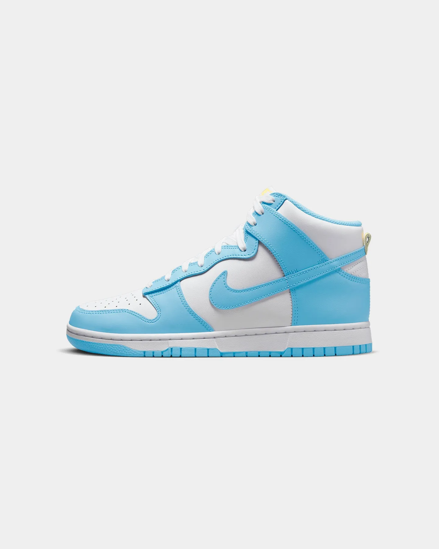 Clean White Nike Dunk High Retro "Blue Chill" Blue Chill/Blue
