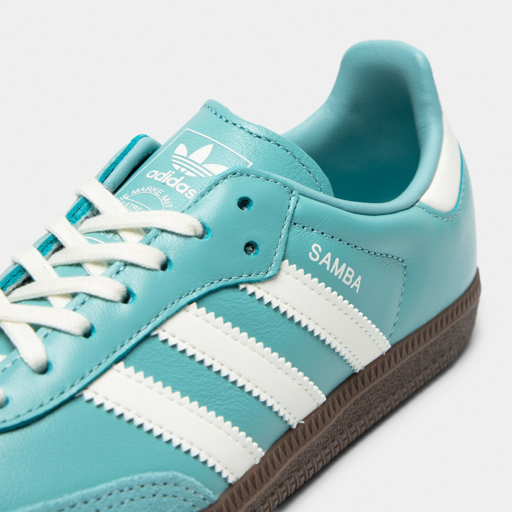 adidas Juniors' Samba OG Mint / Off White - Gum Game Fit Wet Land