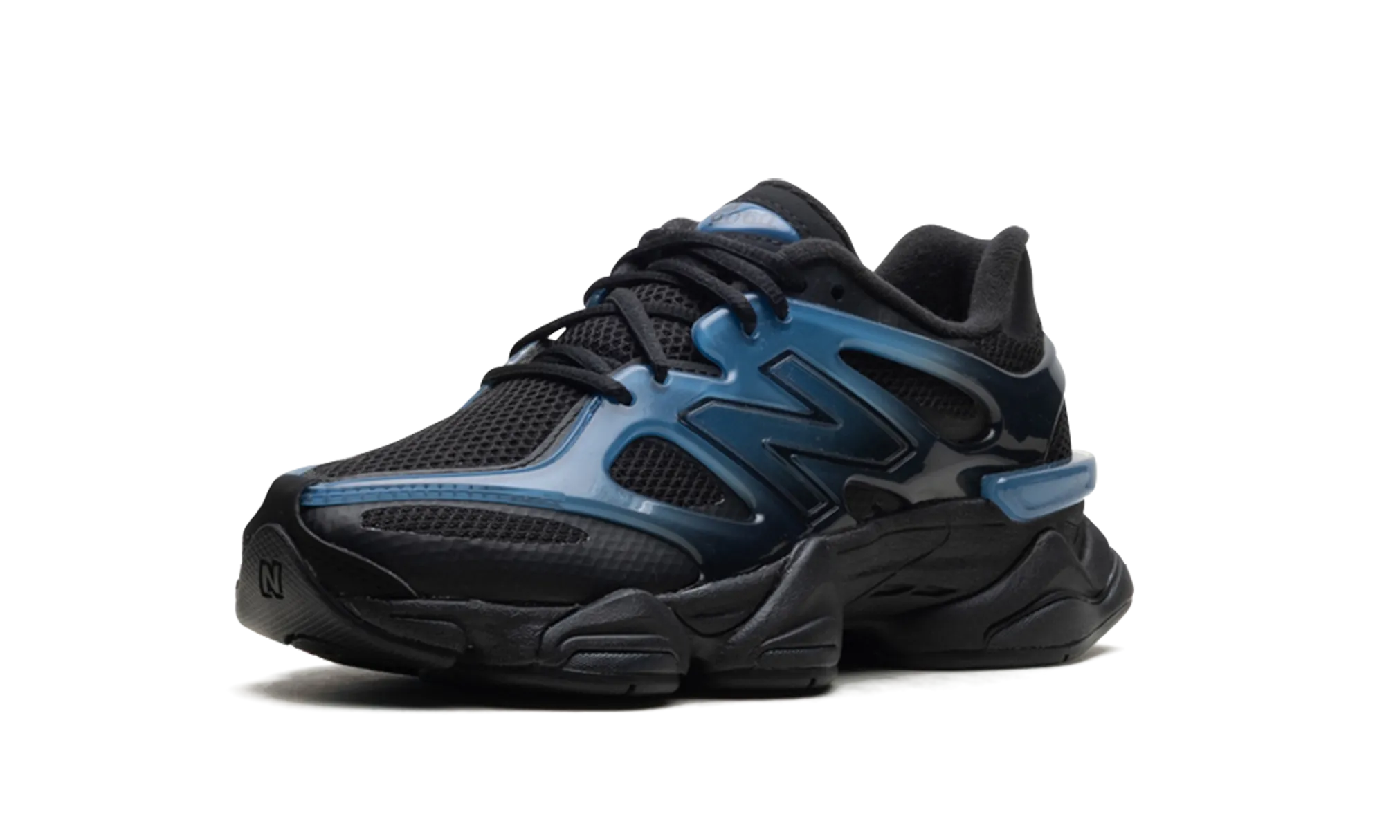 9060 "Navy Blue Black Gradient" running in a butte area shoes