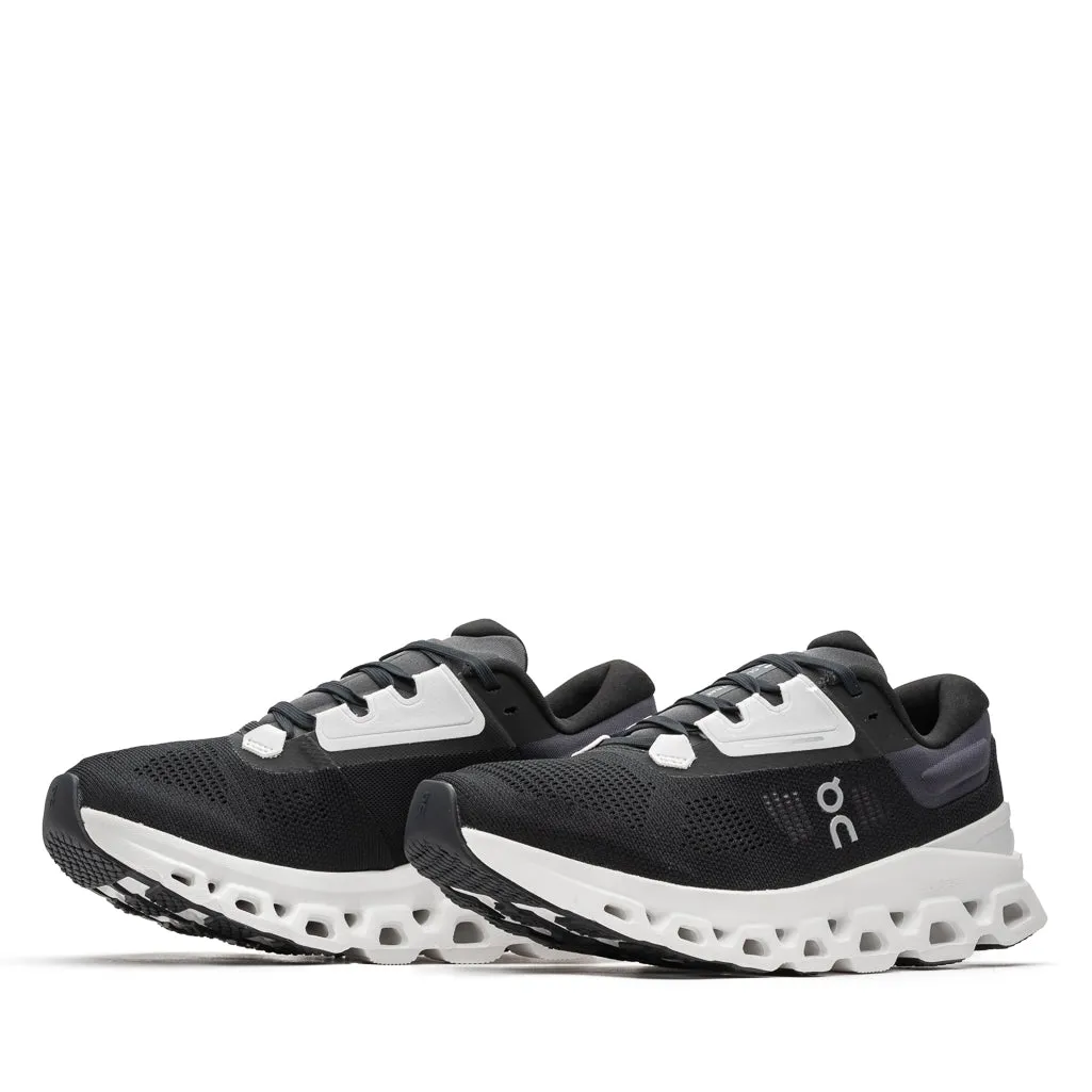 Women's On Cloudstratus 3 - Black/Frost Low Profile Silhouette