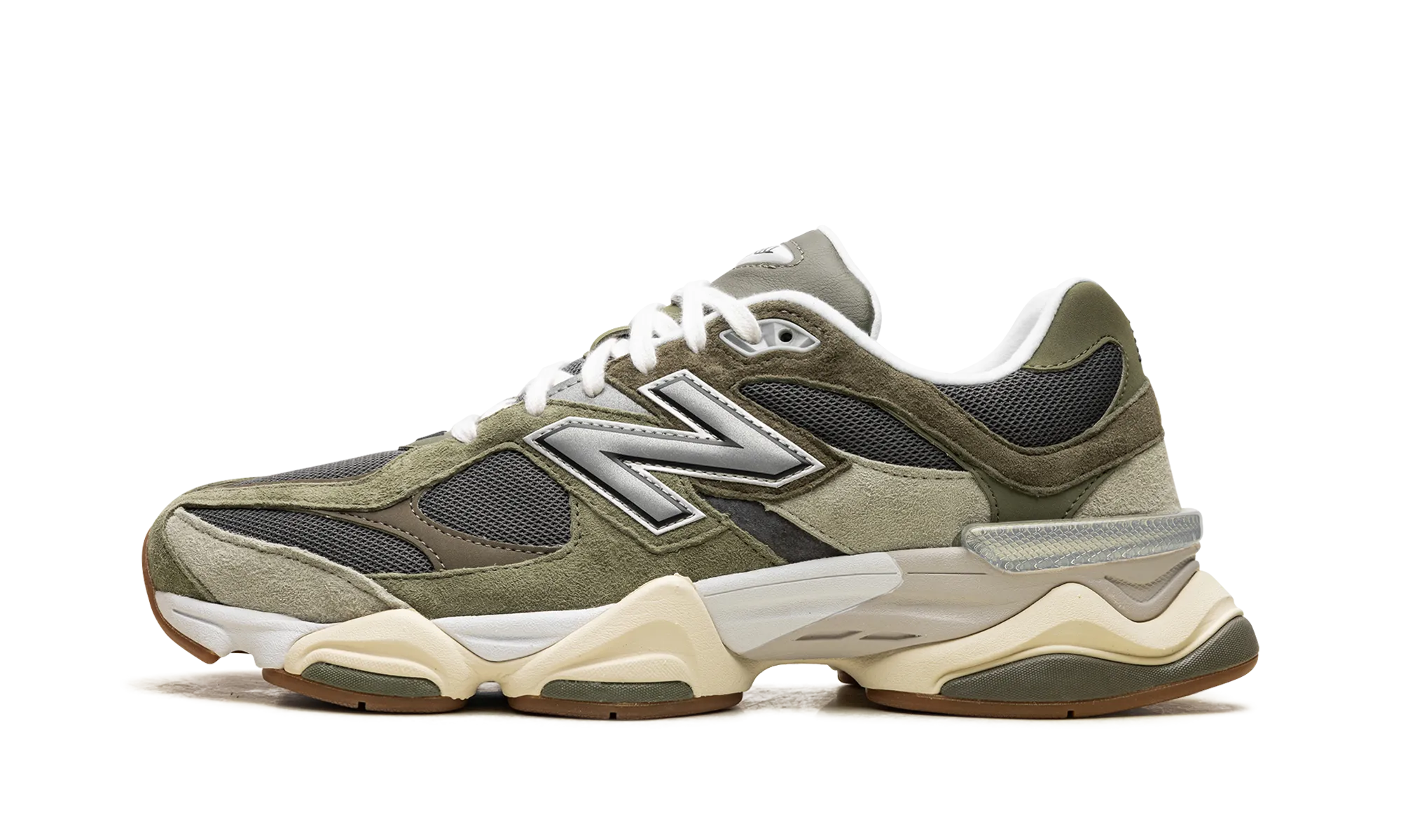 Storable brushed - finish - design shoes 9060 "Green Grey"