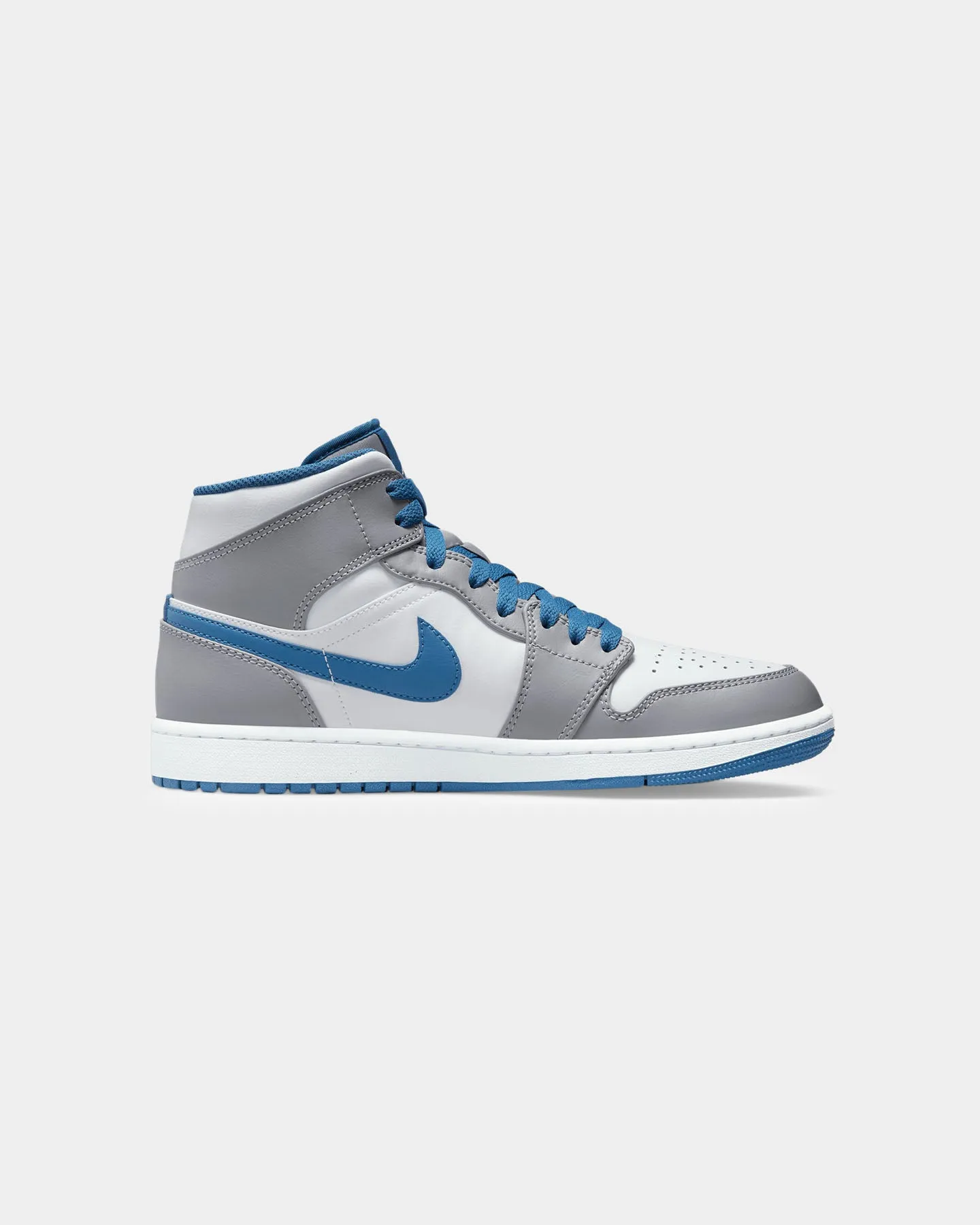 Jordan Air Jordan 1 Mid "True Blue" Cement Grey/White-Blue Reinforced