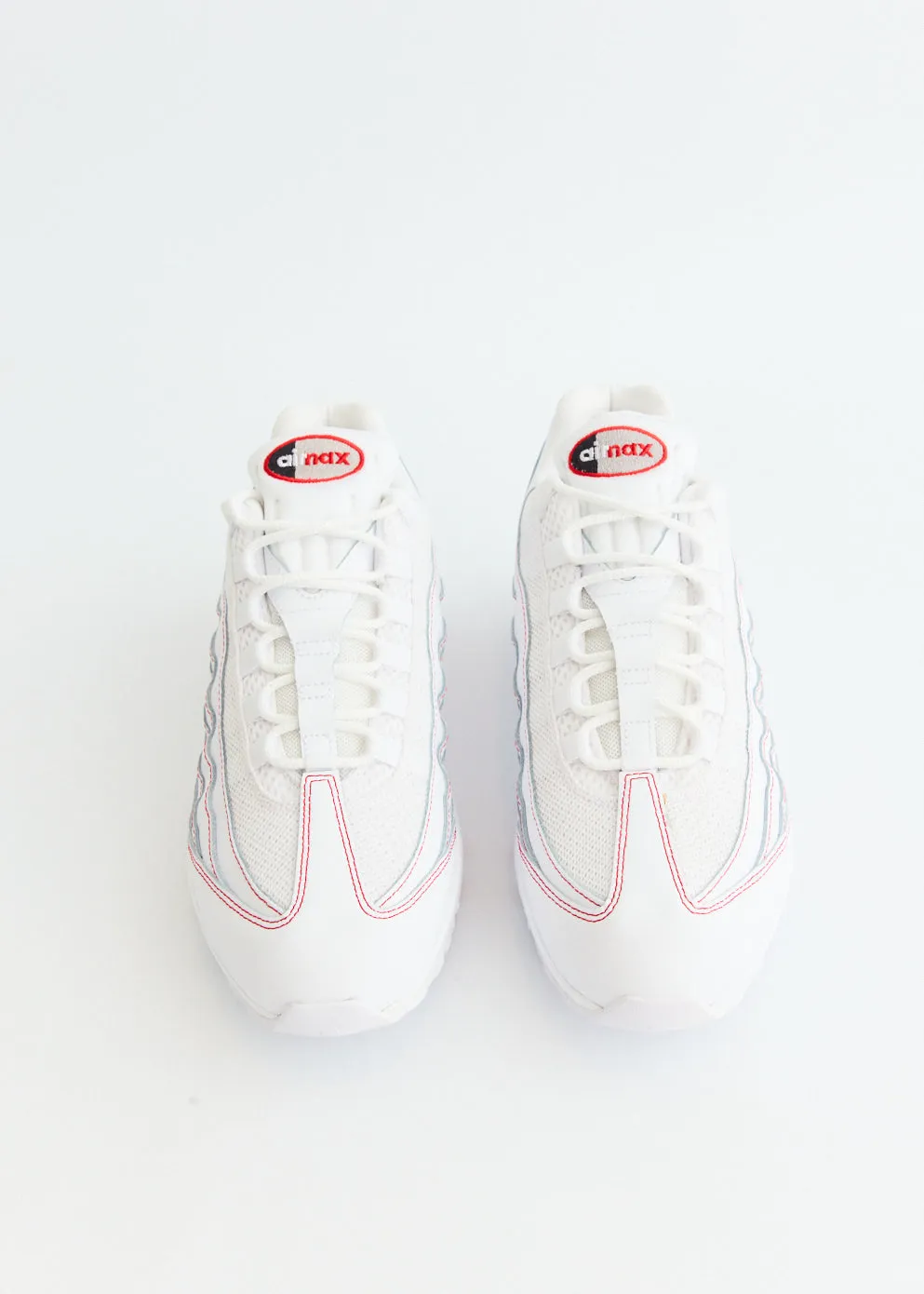 Air Max 95 OG 'White University Red' Sneakers Versatile lining windy - day shoes