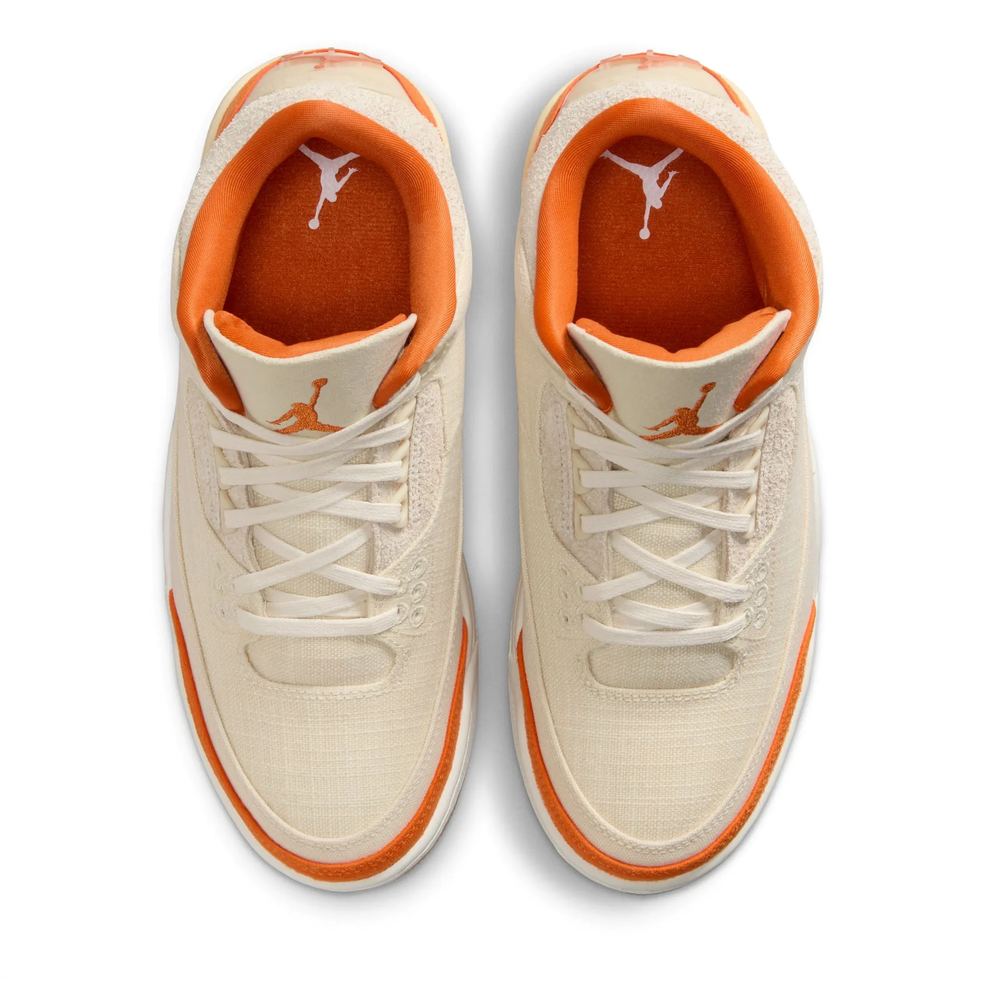 Women's Air Jordan 3 Retro - Fossil/Starfish Reinforced Heel Guard