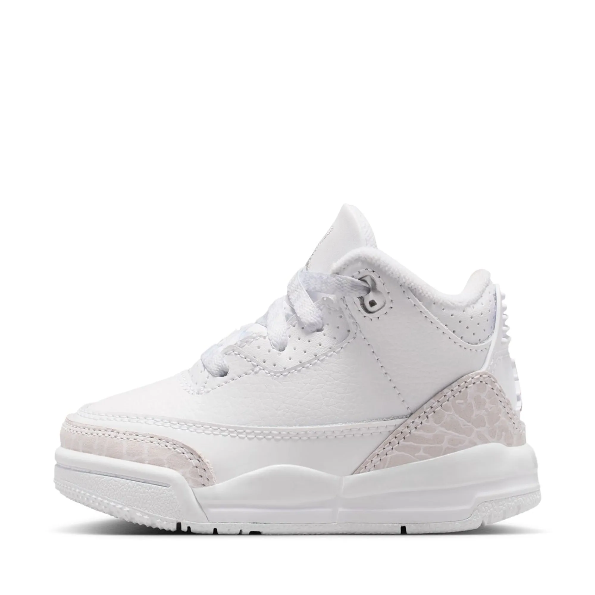Comfort Soft Jordan 3 Retro 'Pure Money' (TD) - White/Metallic Silver