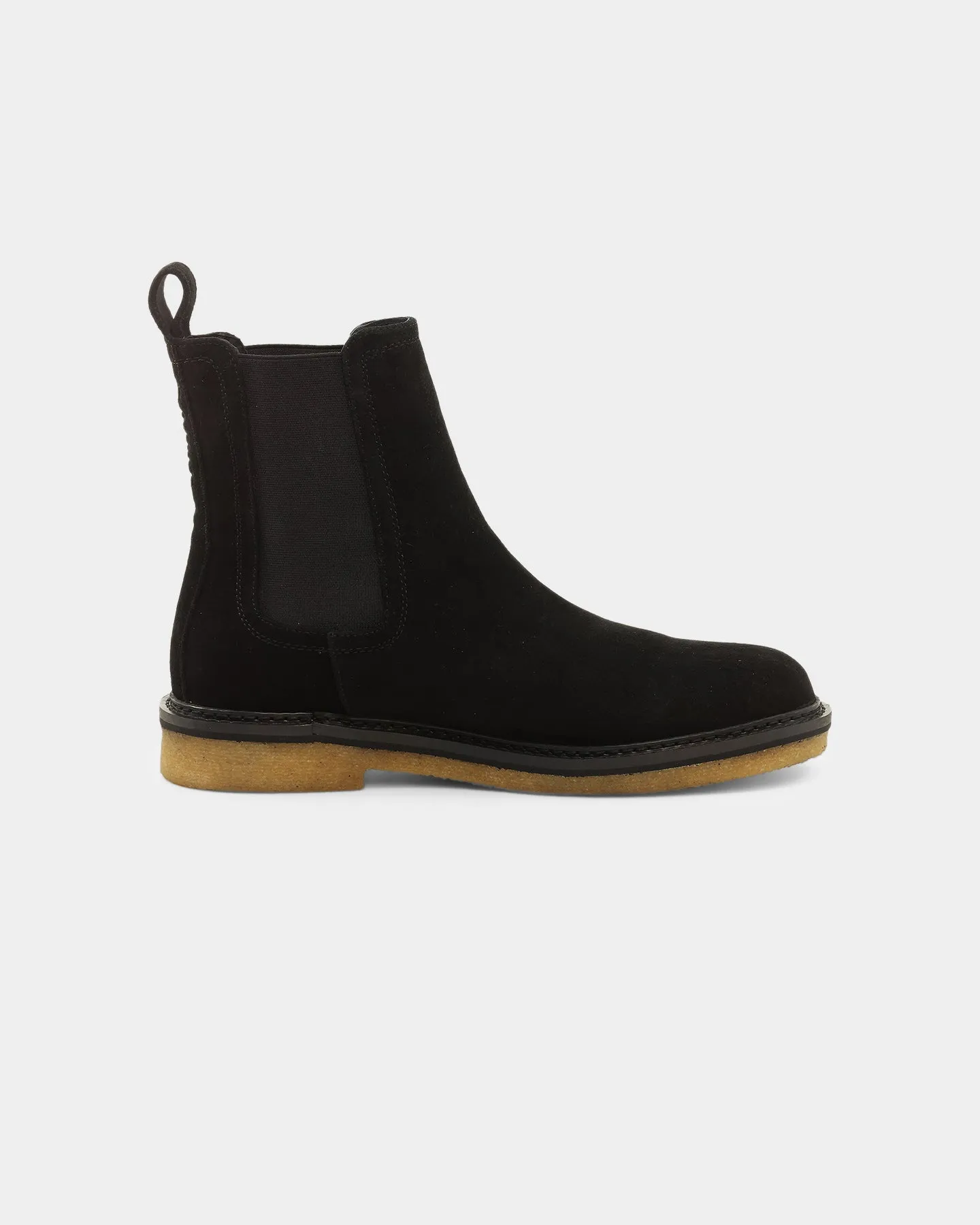 Saint Morta Crepe Chelsea Boot Black/Gum Comfort Fit Lace Up
