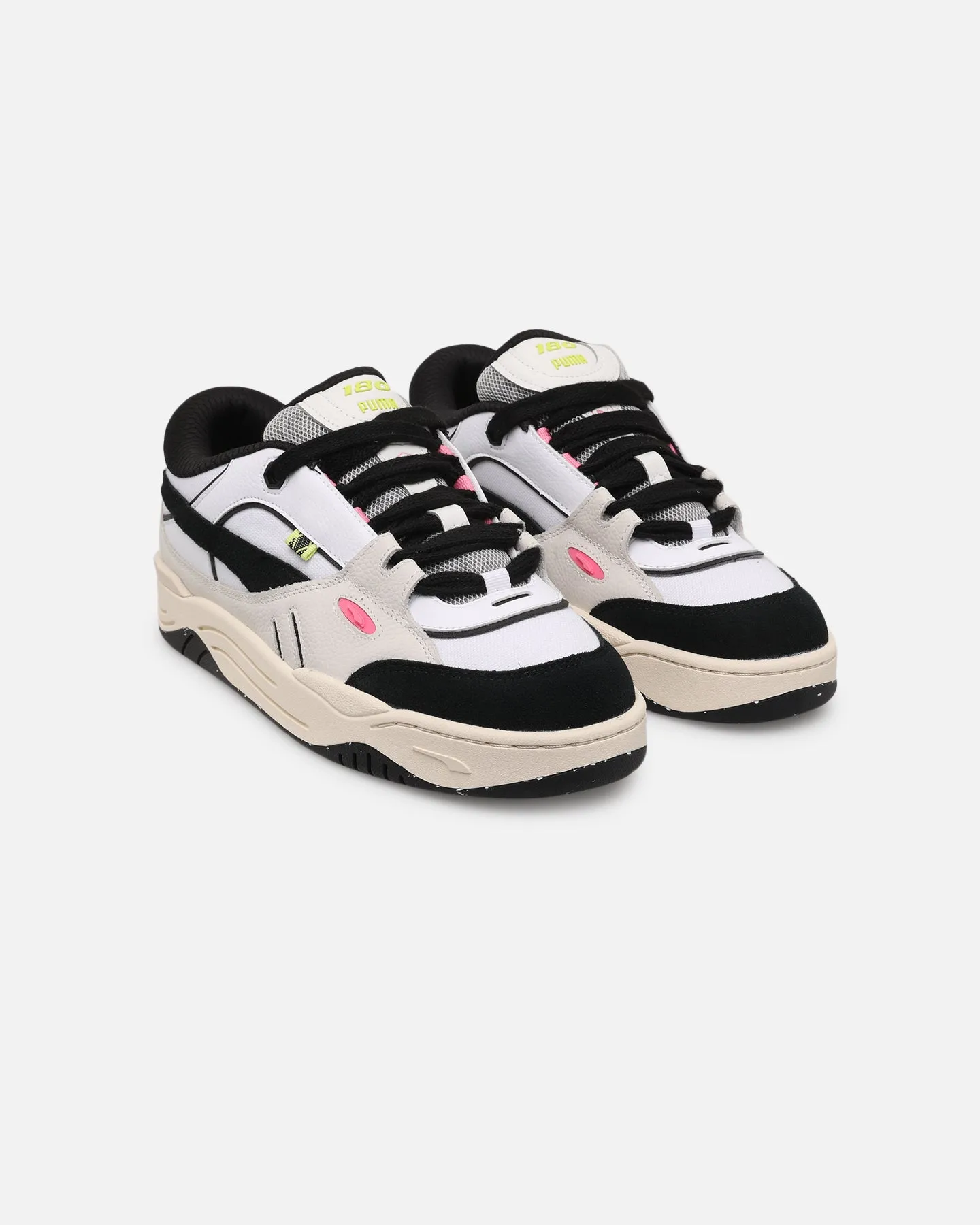 Puma 180 White Suede Soft Pose Ready