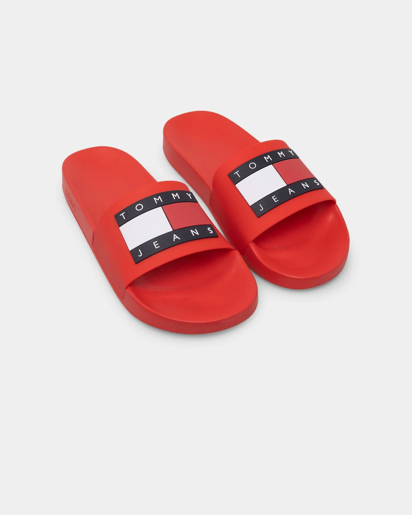 Tommy Jeans Essential Contoured Pool Slides Deep Crimson New In Summer cool