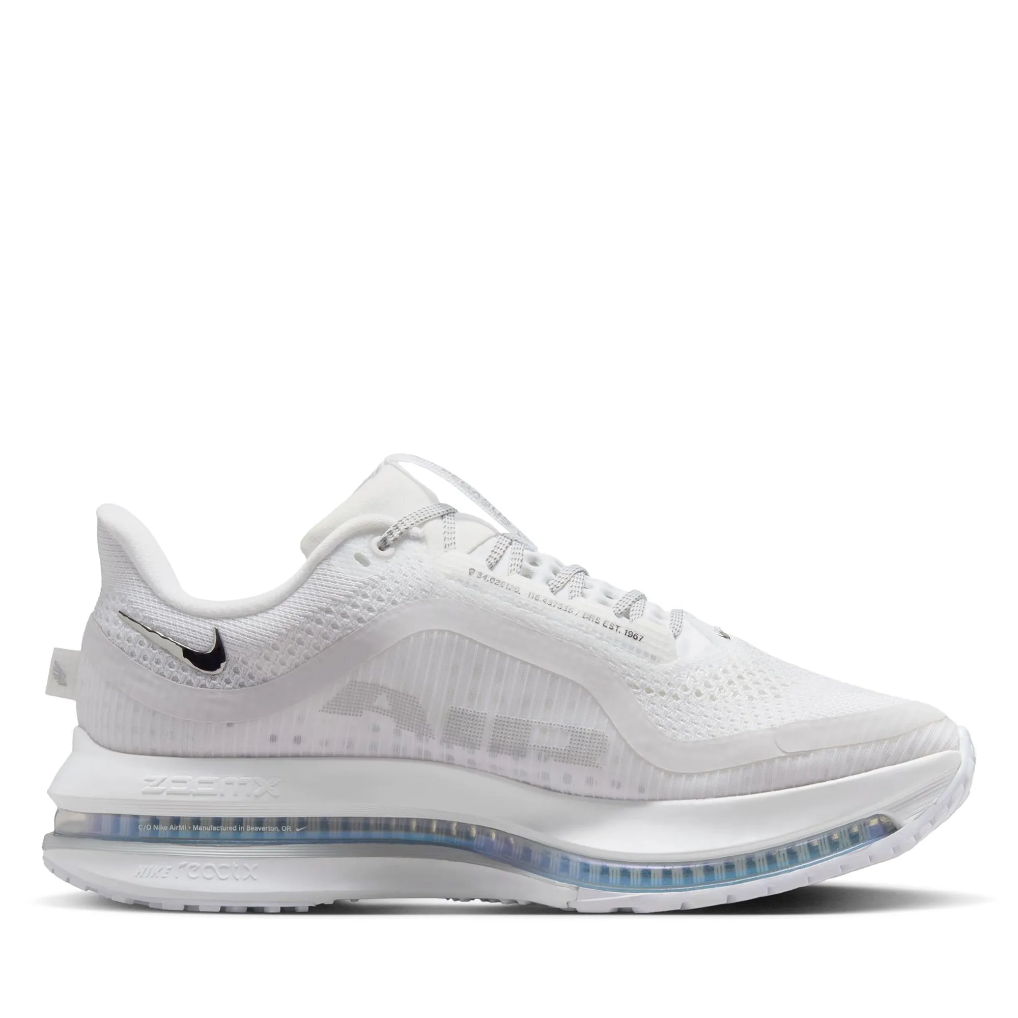 Women's Nike Pegasus Premium - White/Metallic Silver Hyperbolic Cushioning Style Match