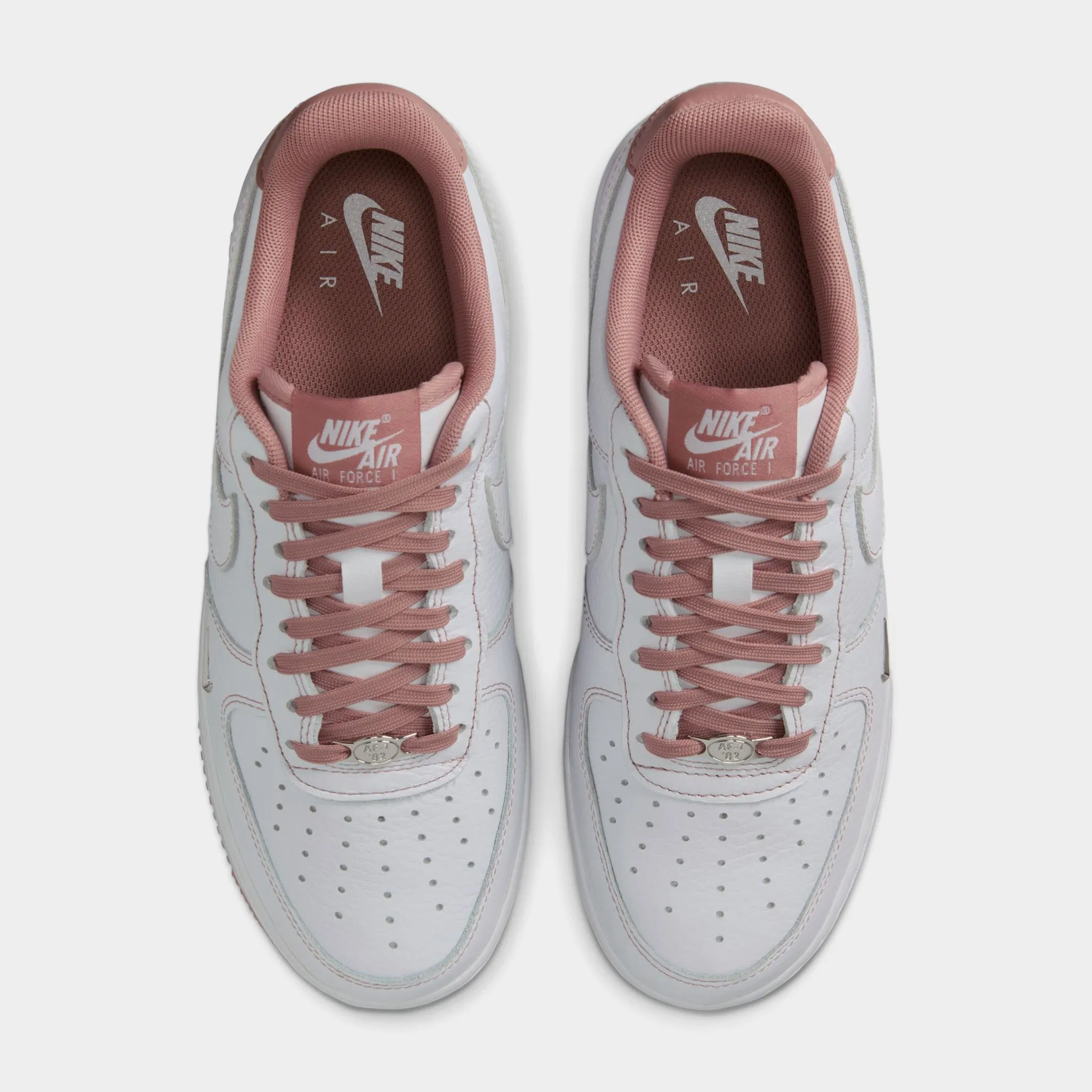 Nike Women's Air Force 1 '07 Mini Jewel White / Particle Pink - Metallic Silver Tread Ready Storm Step