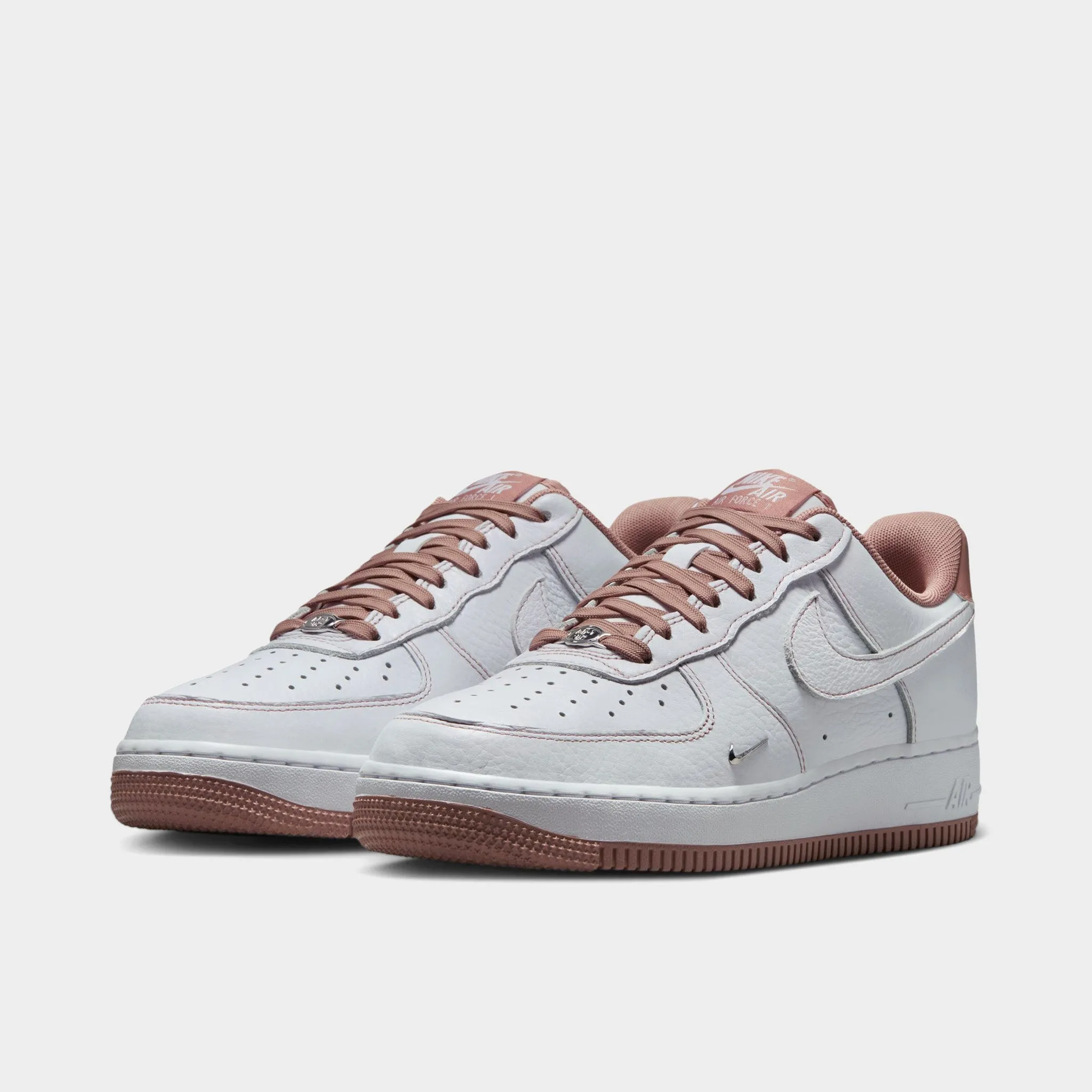 Support Feel Clean Movement Nike Women's Air Force 1 '07 Mini Jewel White / Particle Pink - Metallic Silver