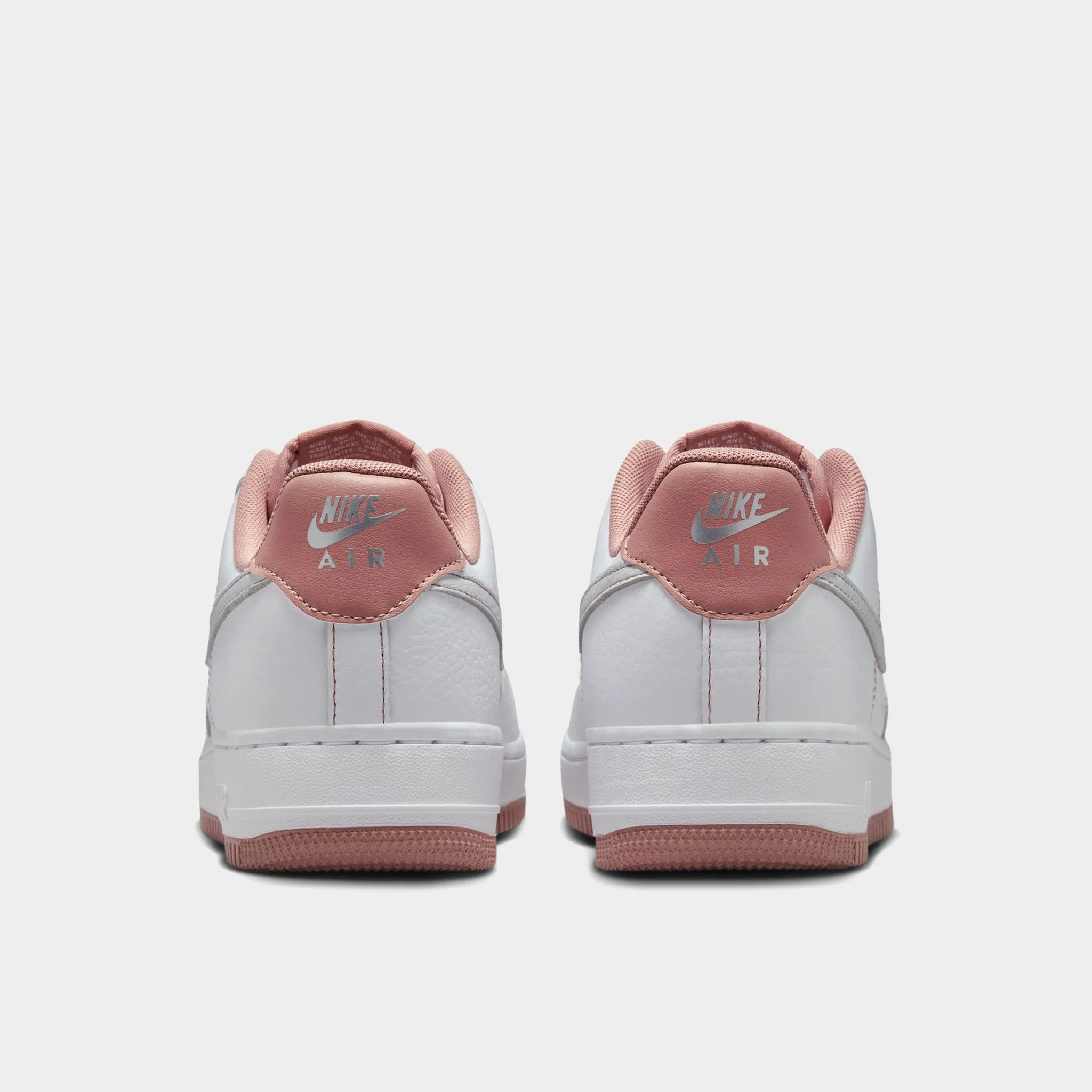 Nike Women's Air Force 1 '07 Mini Jewel White / Particle Pink - Metallic Silver Reinforced
