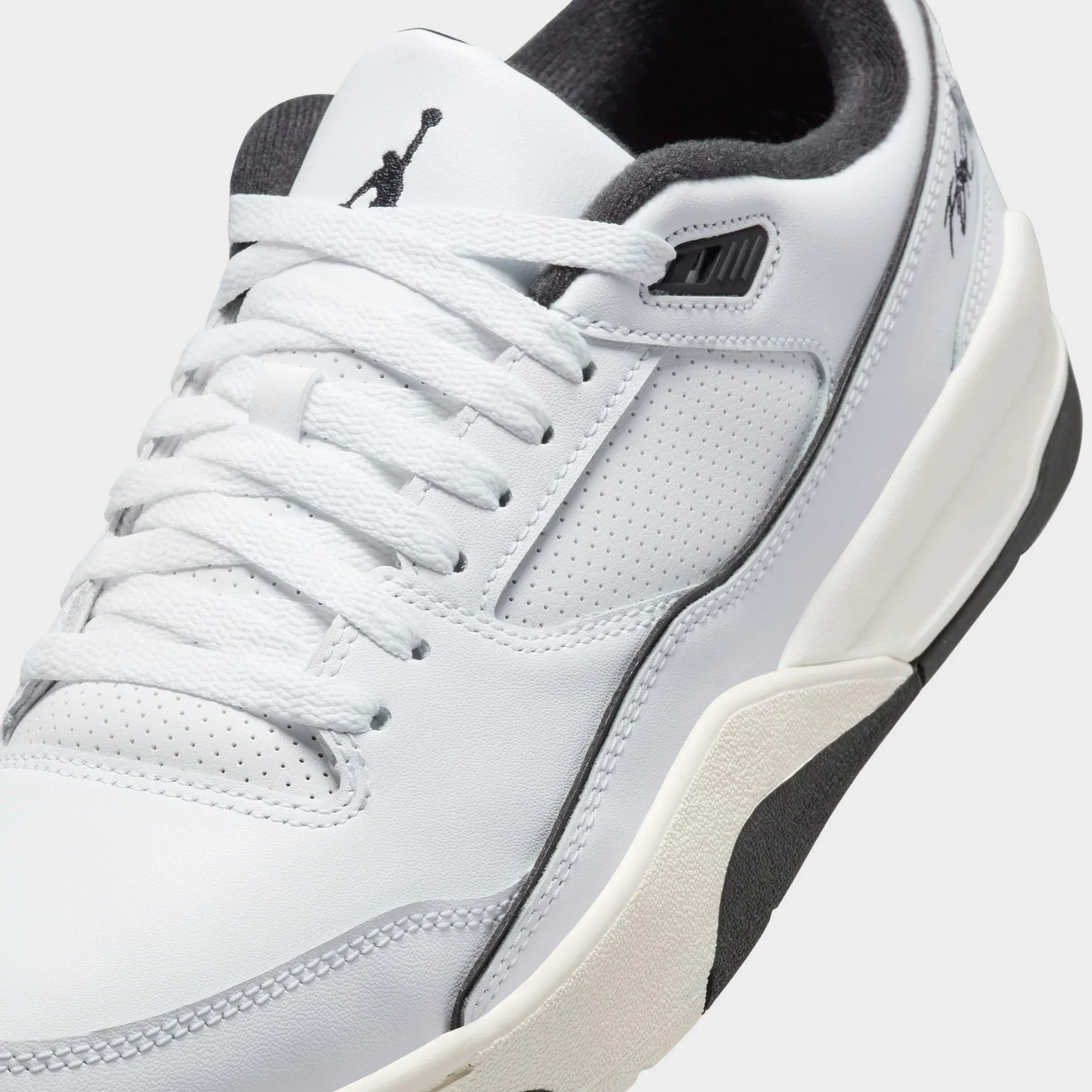 Jordan Flight Court White / Black - Sail Fit Anytime Easy To Clean