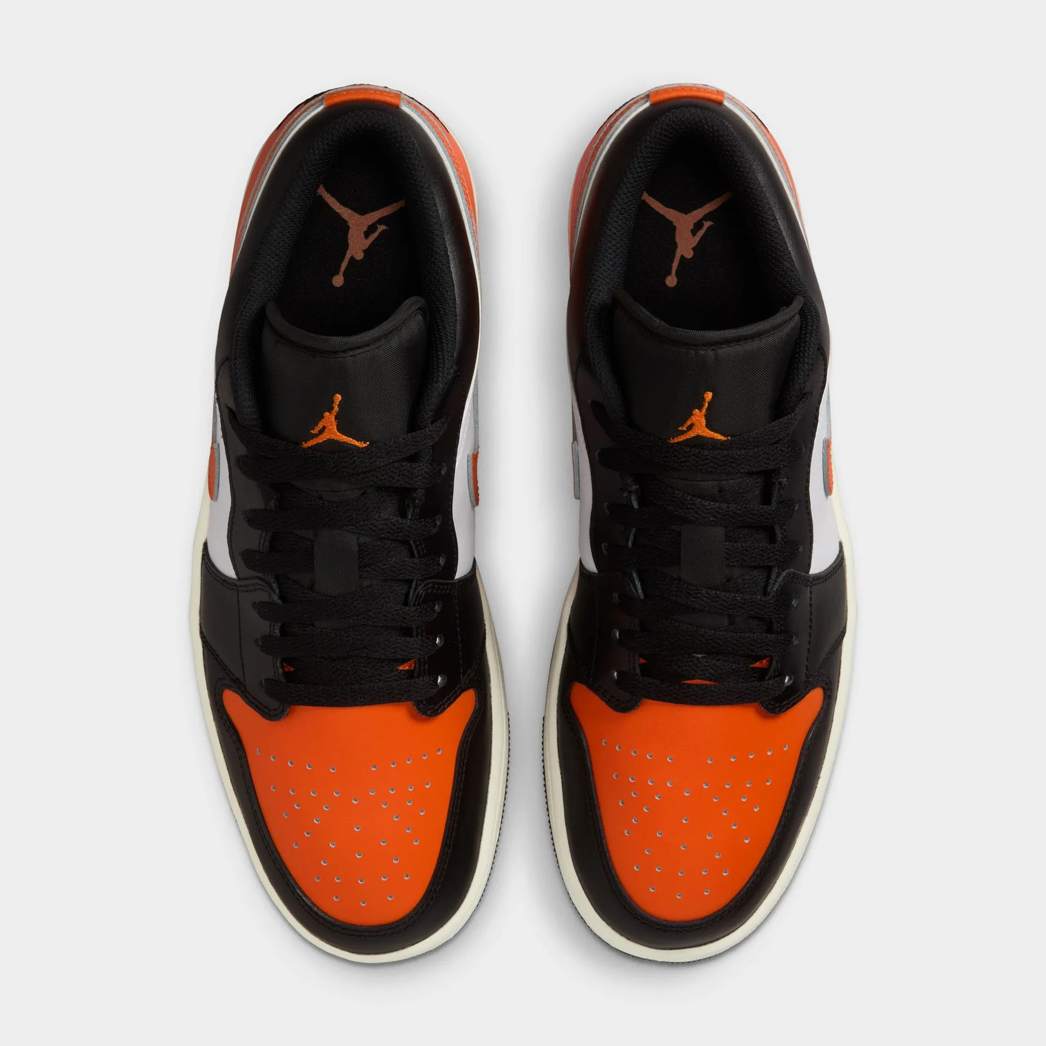 Jordan 1 Low Black / Starfish - White - Sail Soft Build Fog Hike