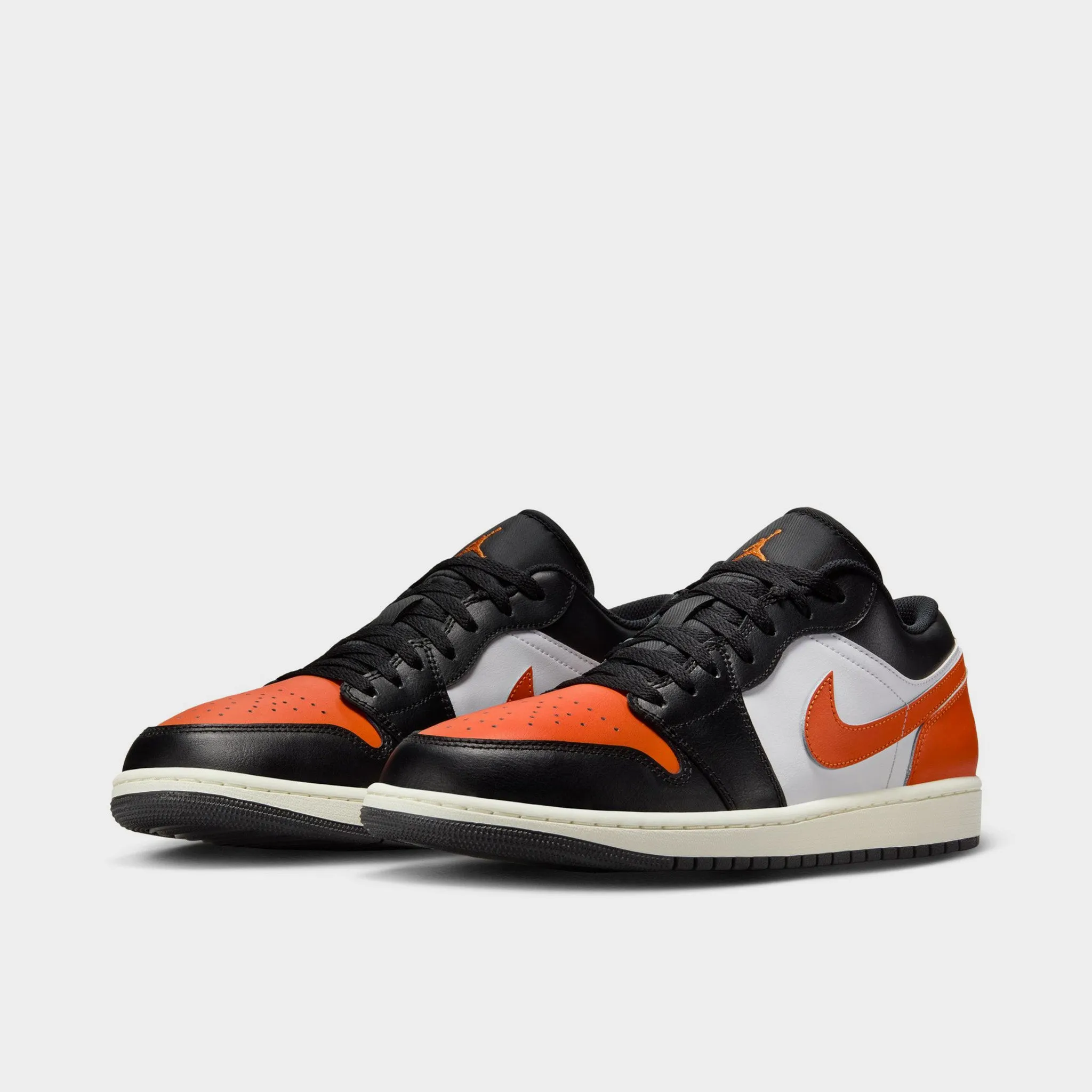 Jordan 1 Low Black / Starfish - White - Sail Comfort   insole