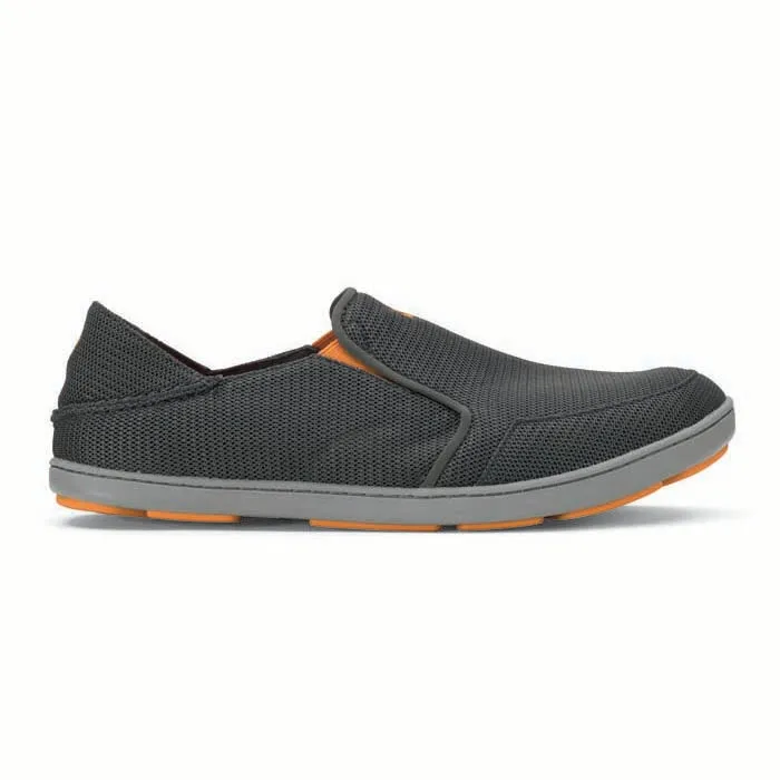 Wind Safe Velcro Closure Mens Olukai Nohea Mesh in Dark Shadow/Wild Dove