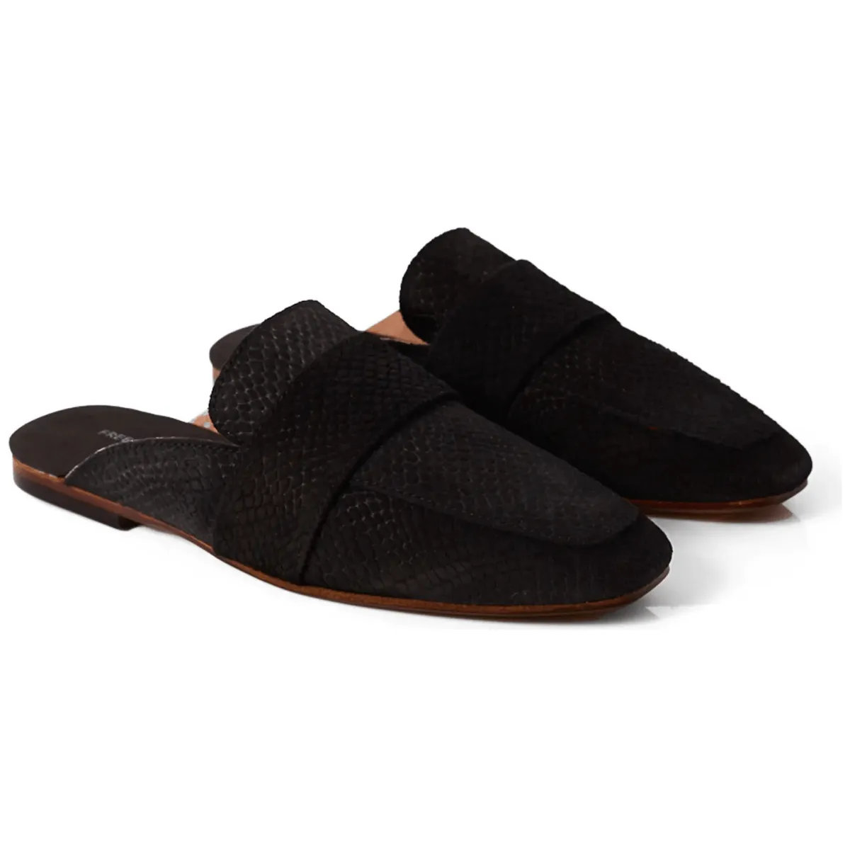 Free People Women's At Ease Black Suede Polo Event Modern Look